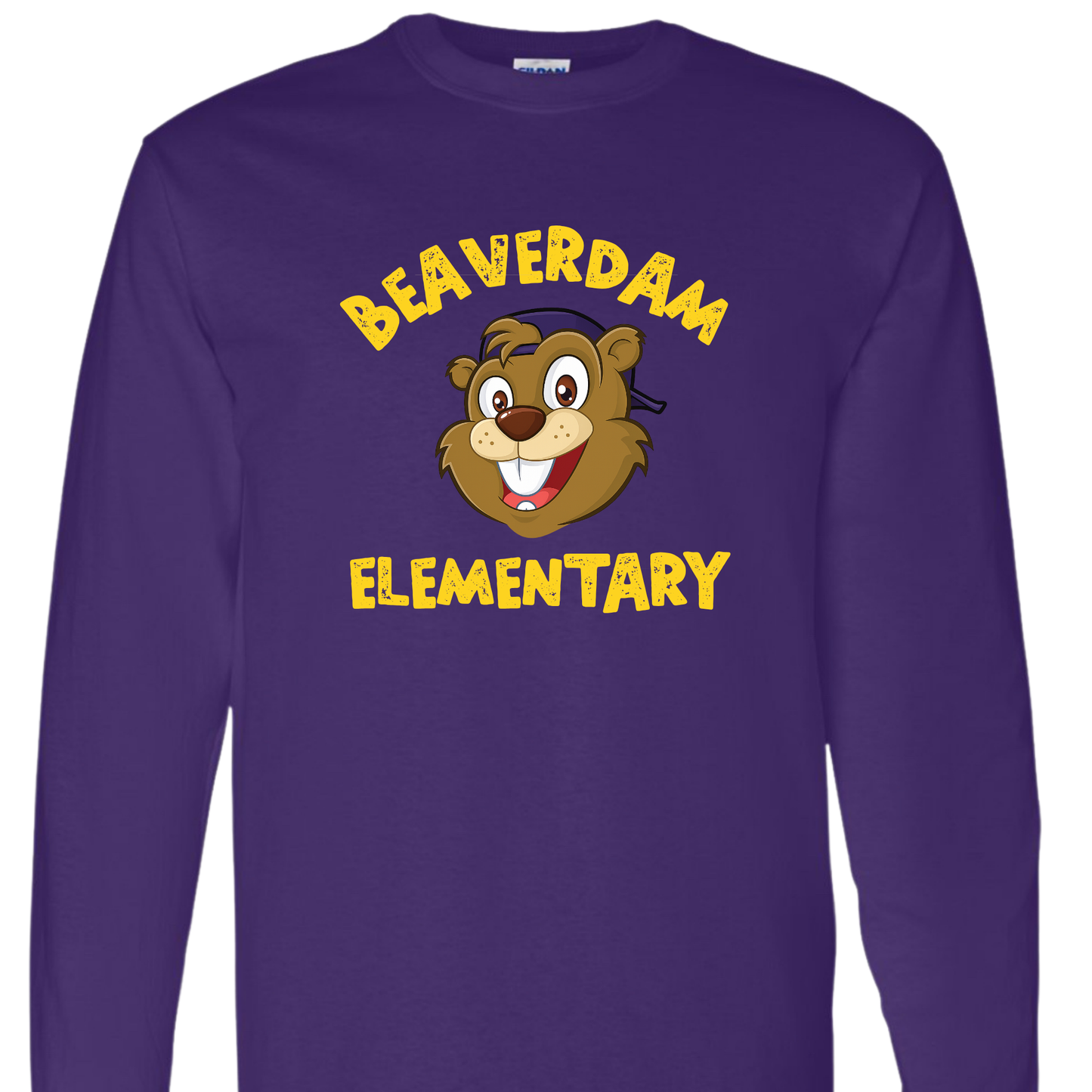 Beaverdam Elementary Mascot - Purple LONG SLEEVE