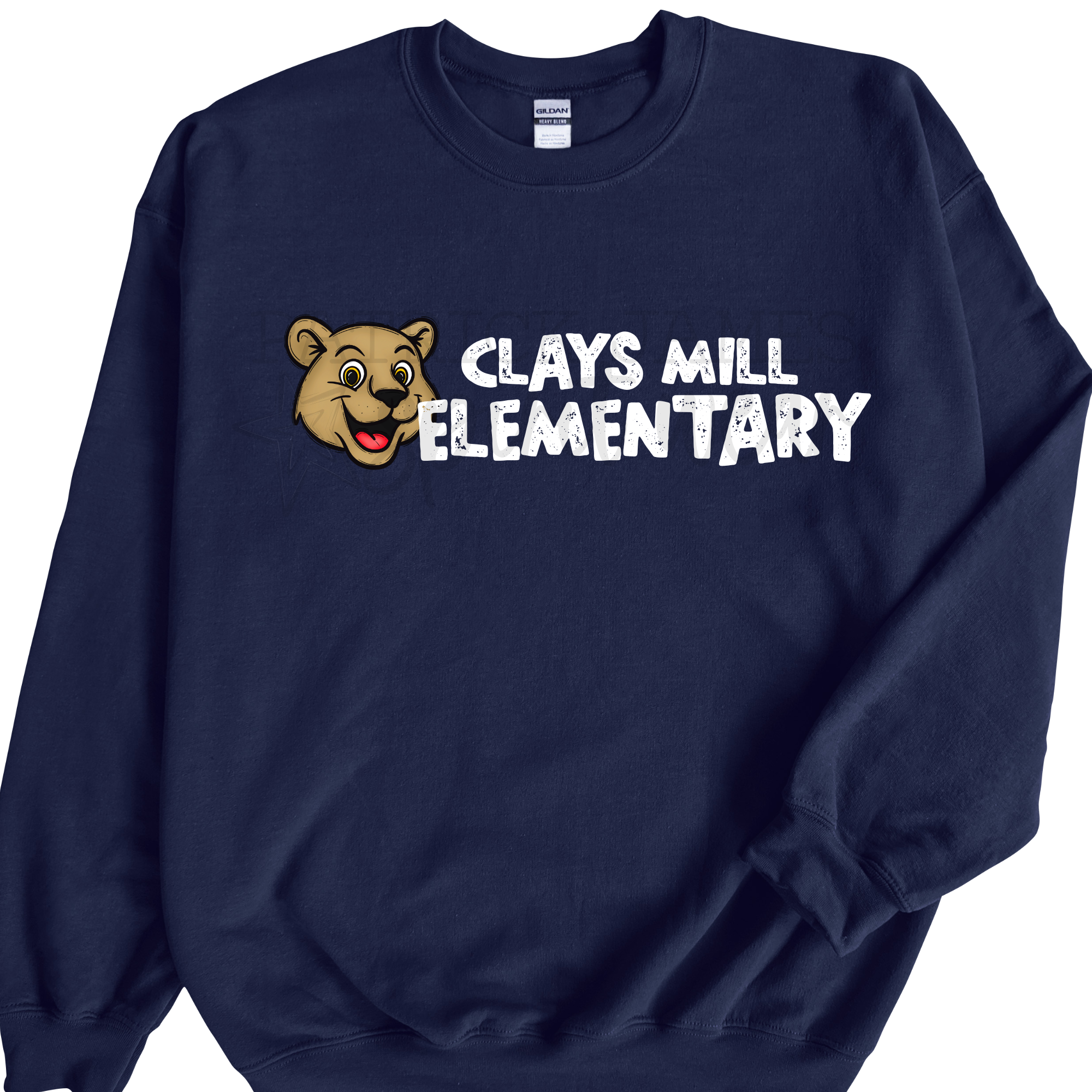 Simple Cougars Mascot Navy- SWEATSHIRT