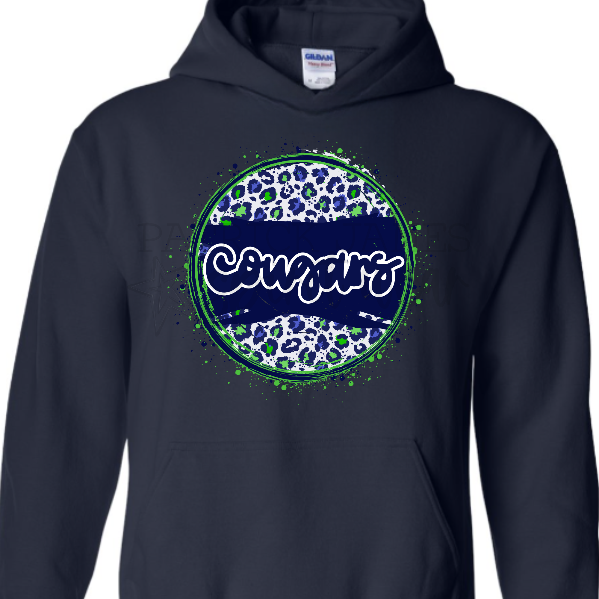 Splatter Circle Cougars Navy - SWEATSHIRT