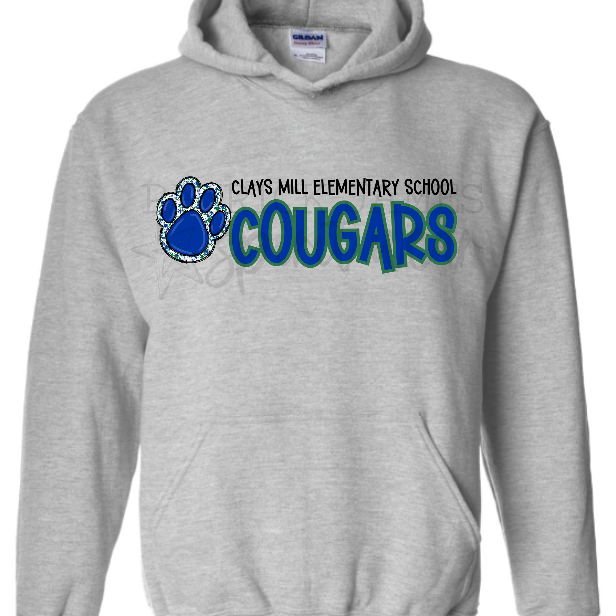 Paw Print Cougars Grey - SWEATSHIRT