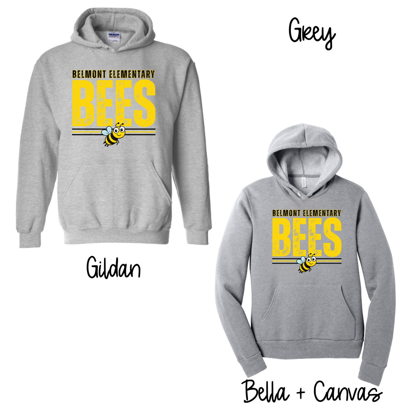 Distressed Bees- Heather Grey