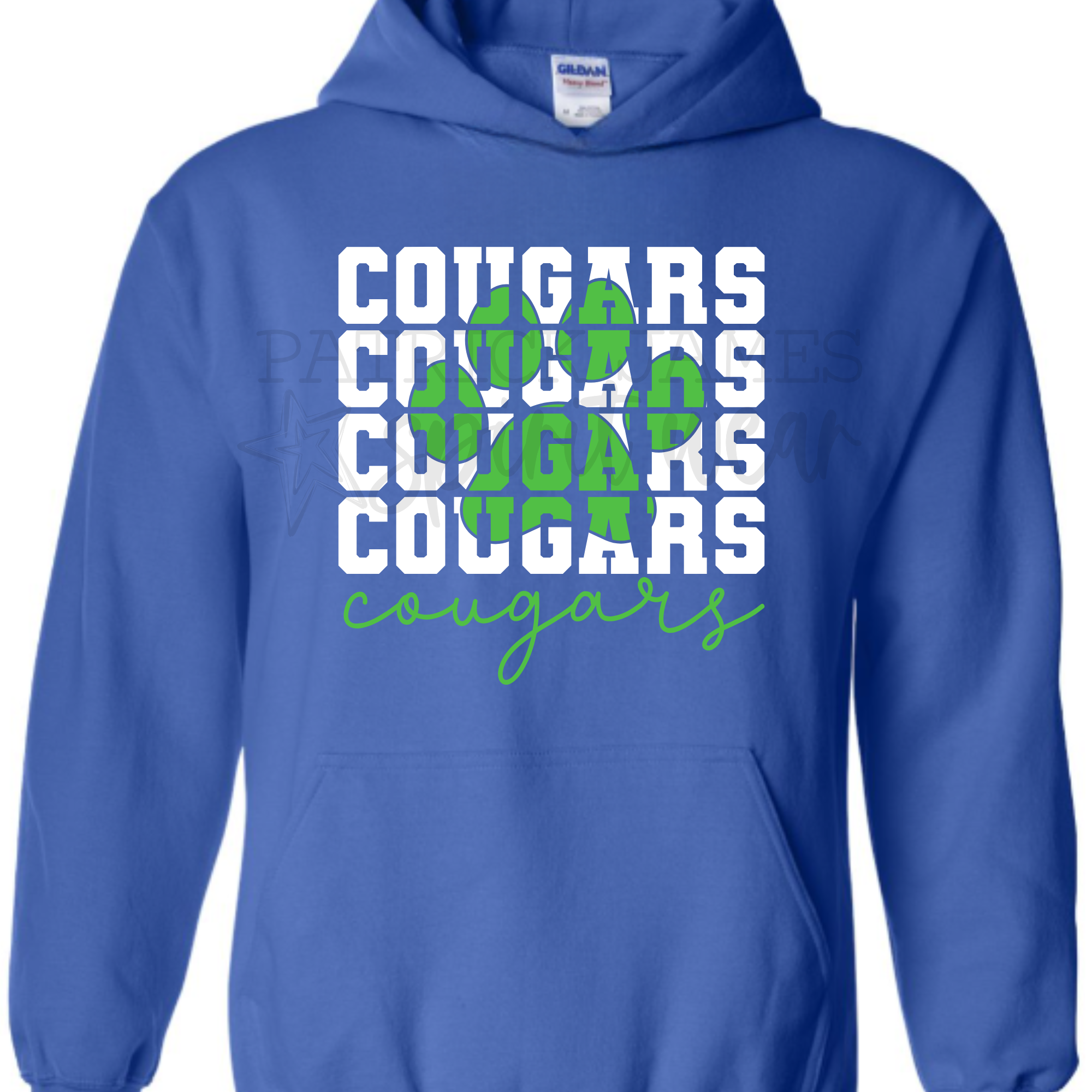 Paw Print Knockout Cougars Royal - SWEATSHIRT