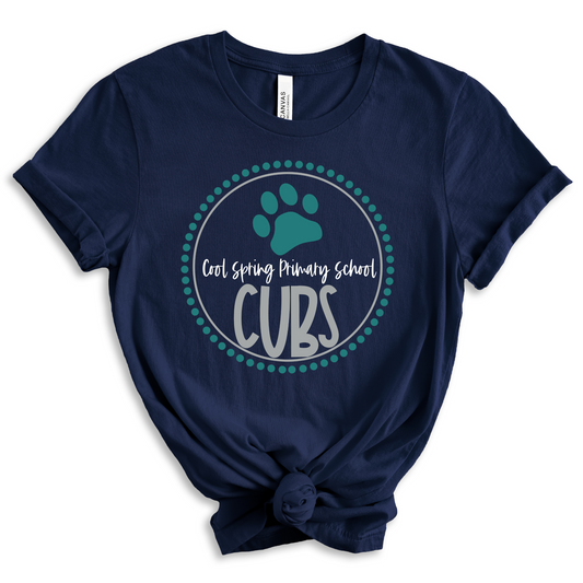 Cubs Circle- Navy Short Sleeve