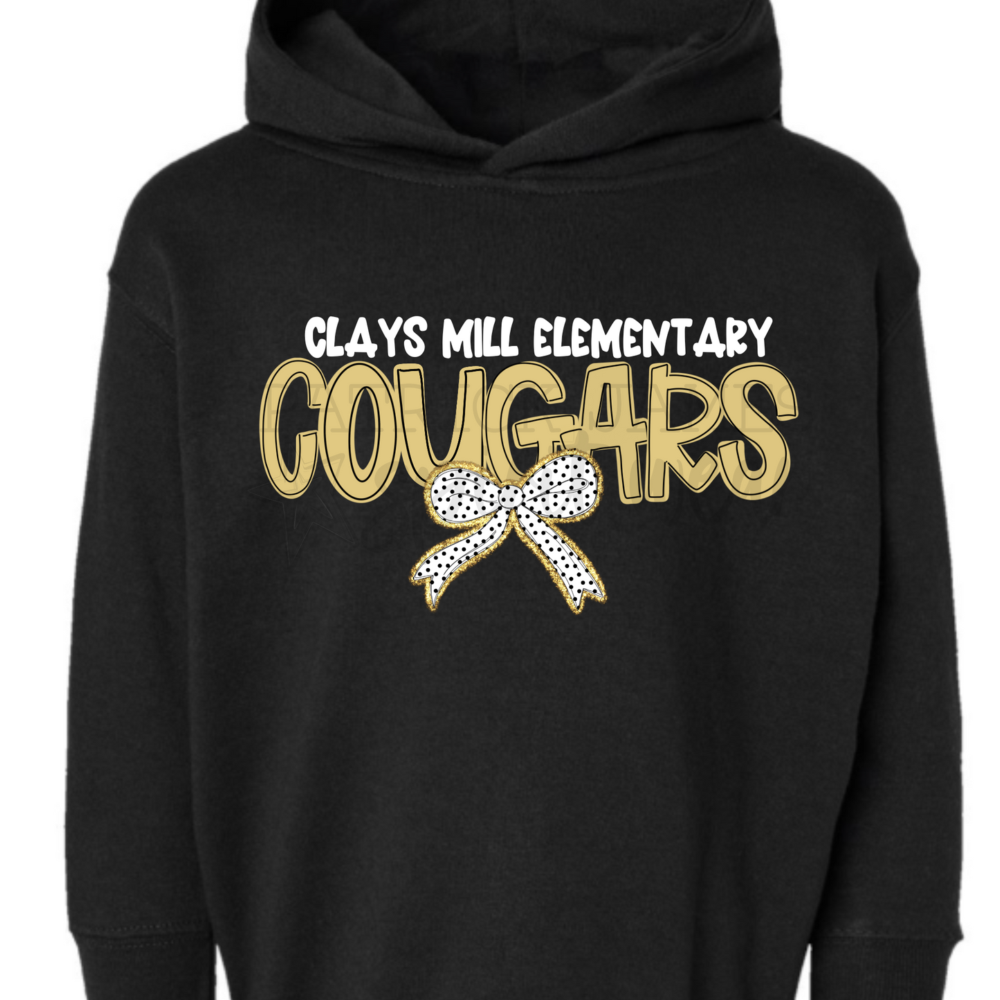 Dottie Bow Cougars Black- SWEATSHIRT