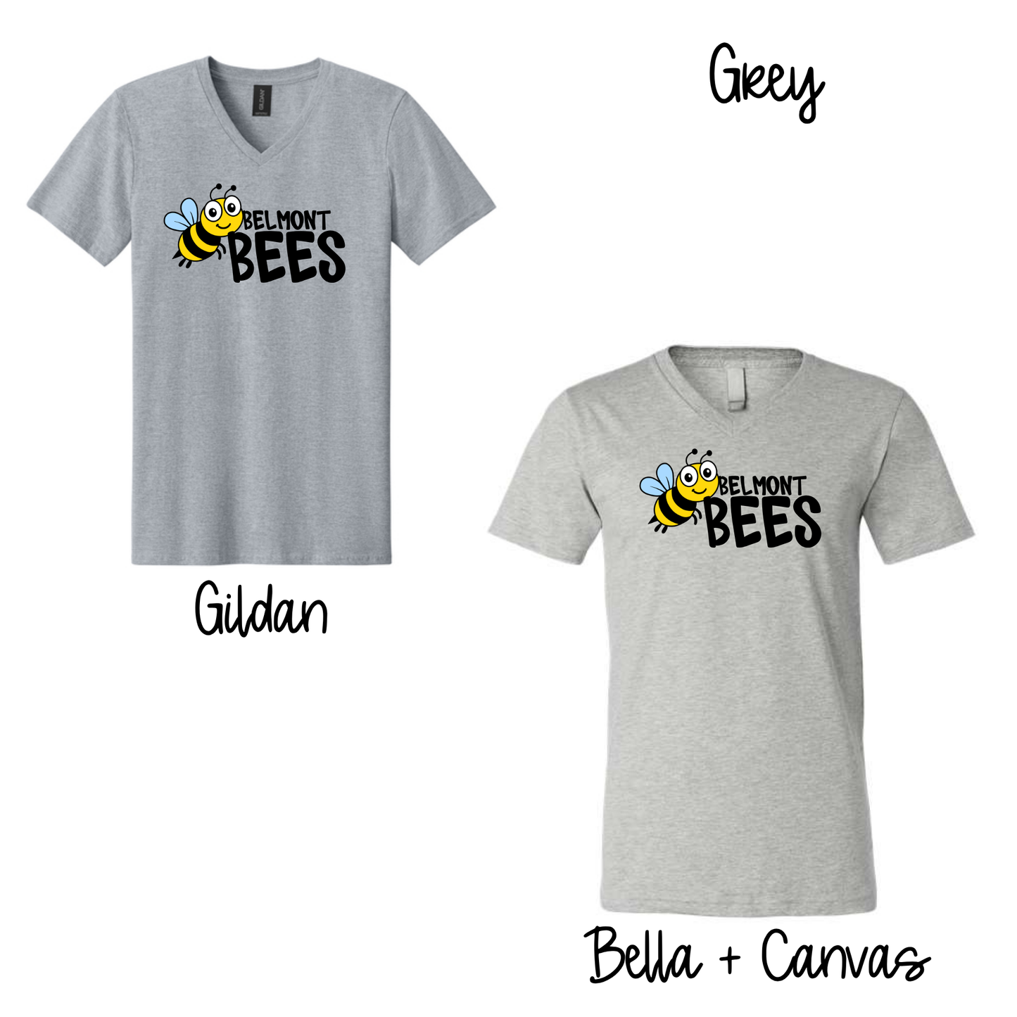 Belmont Bees- Heather Grey
