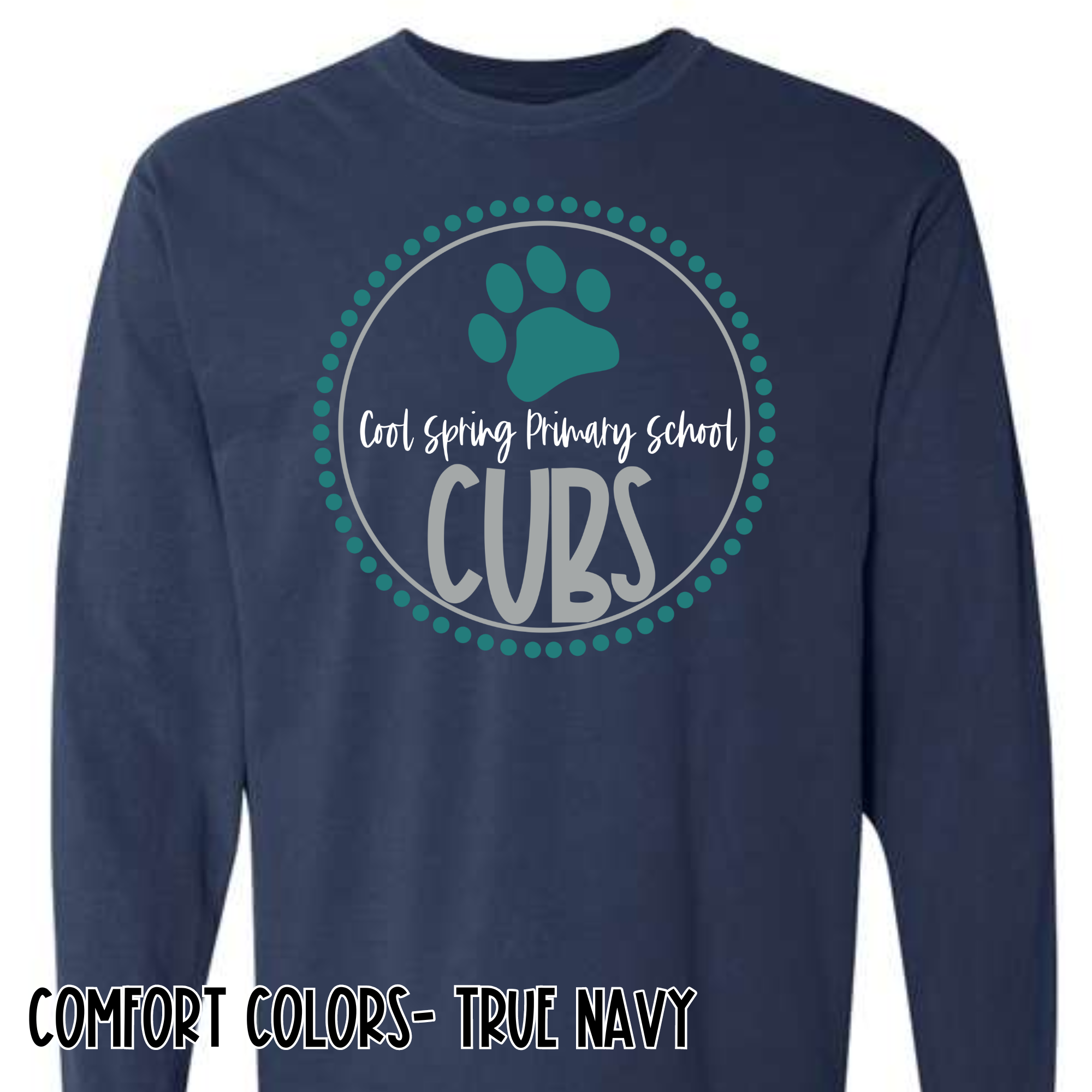 Cubs Circle- Navy Long Sleeve