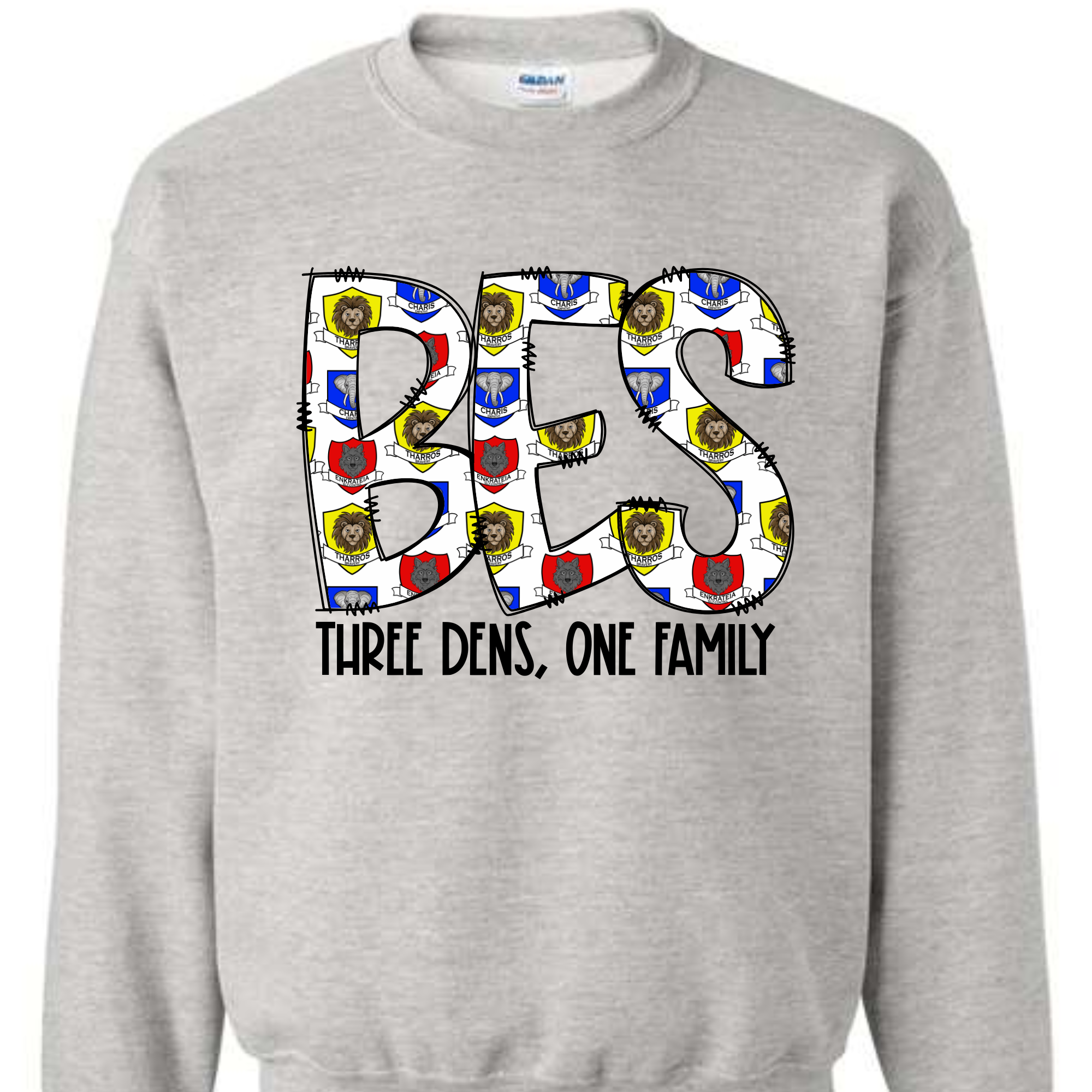 BES- Three Dens - Grey SWEATSHIRT