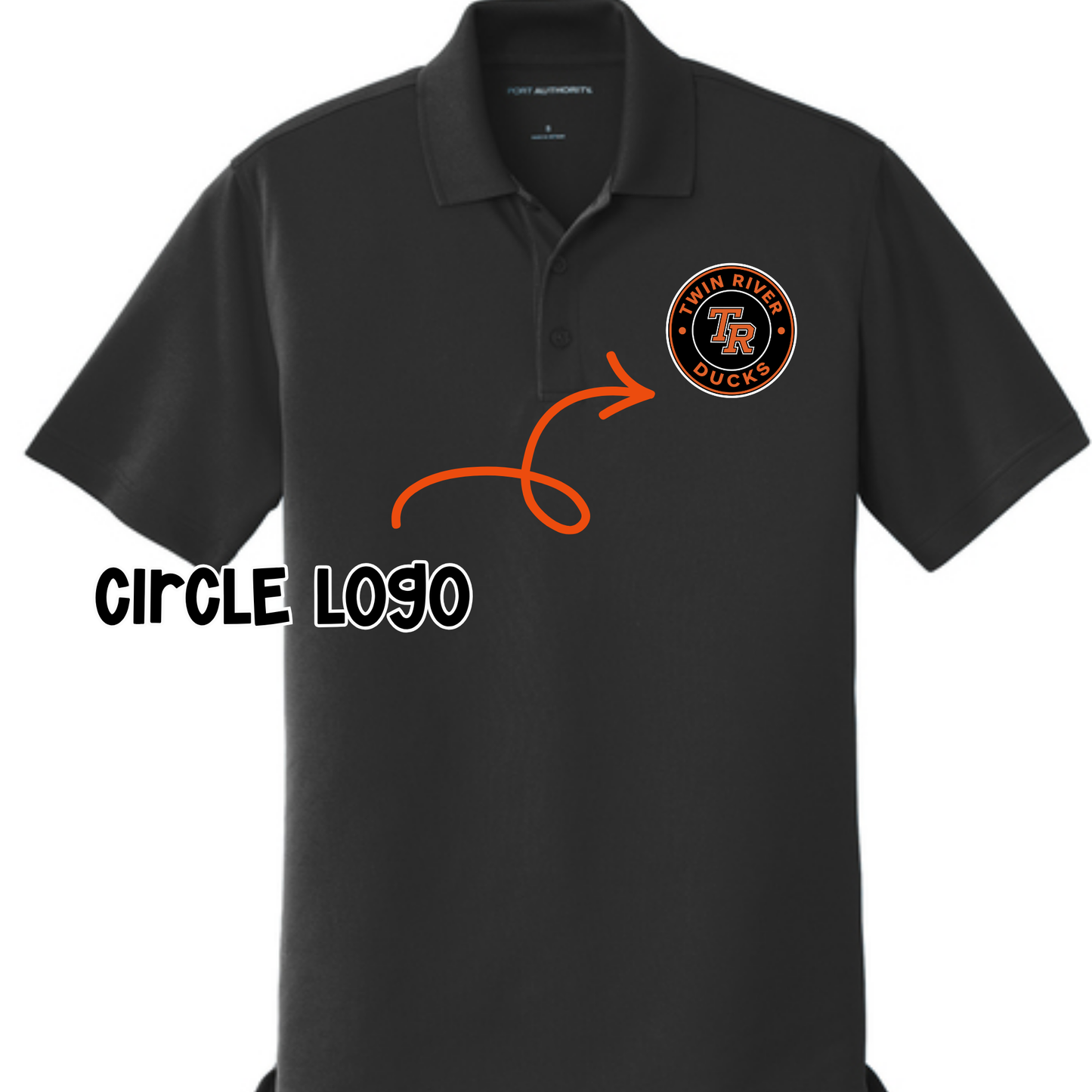 TR Ducks Black Golf Polo