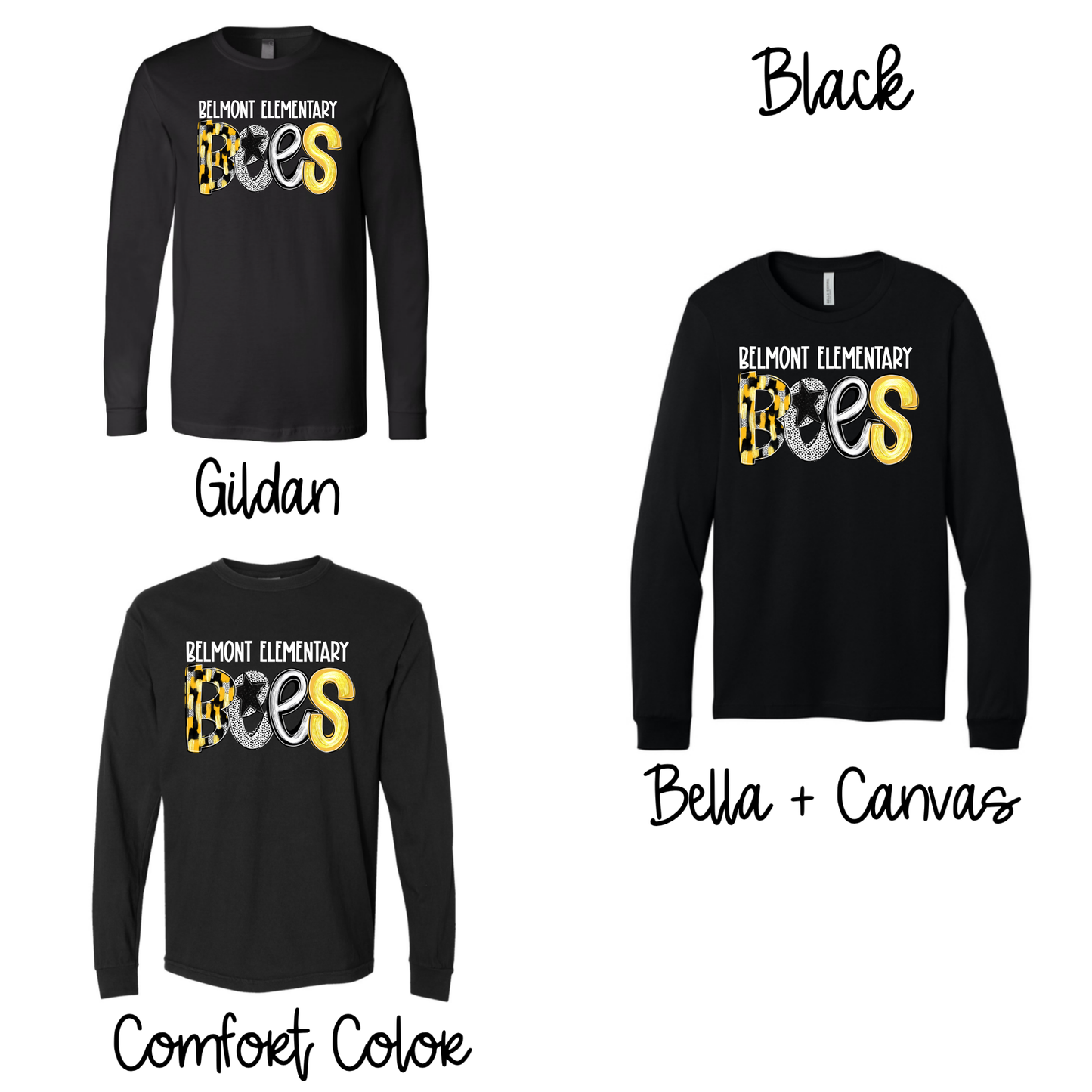 Spirit Poppy Bees- Black