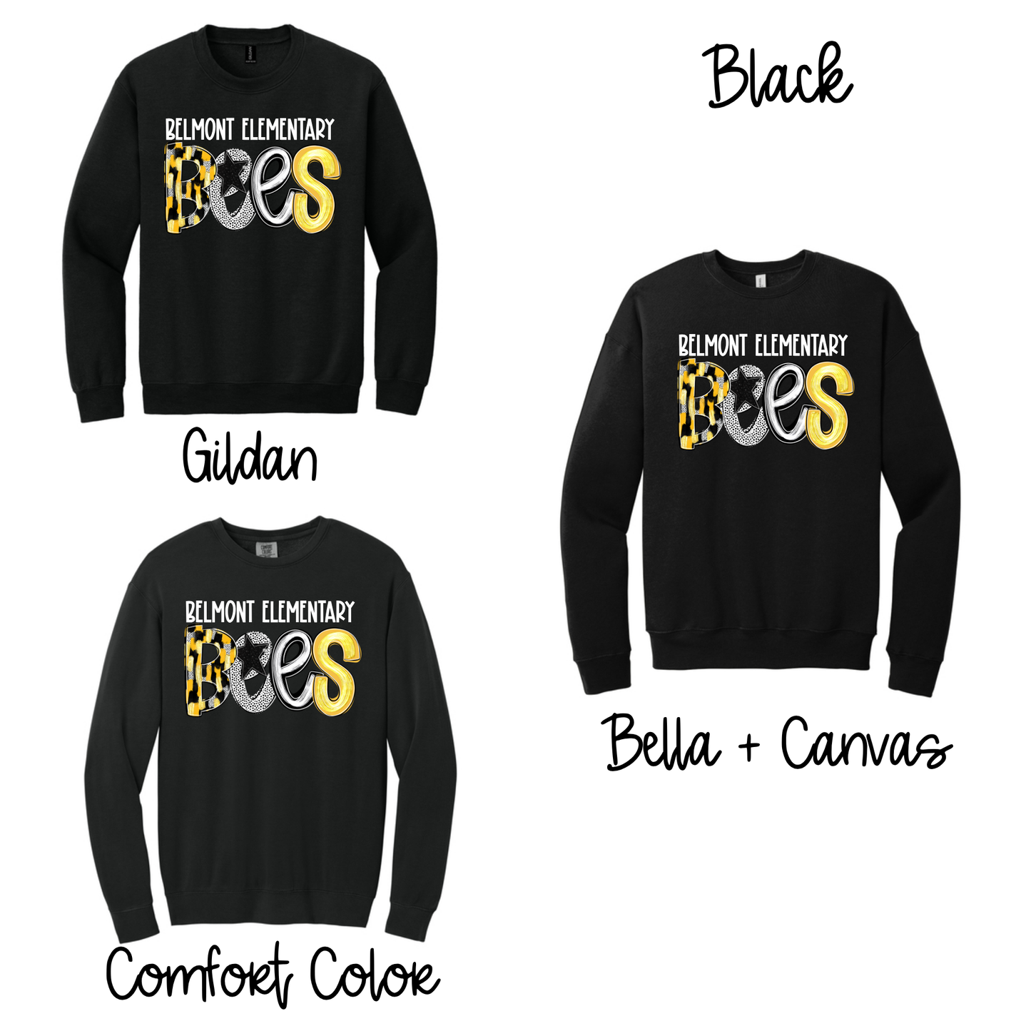 Spirit Poppy Bees- Black