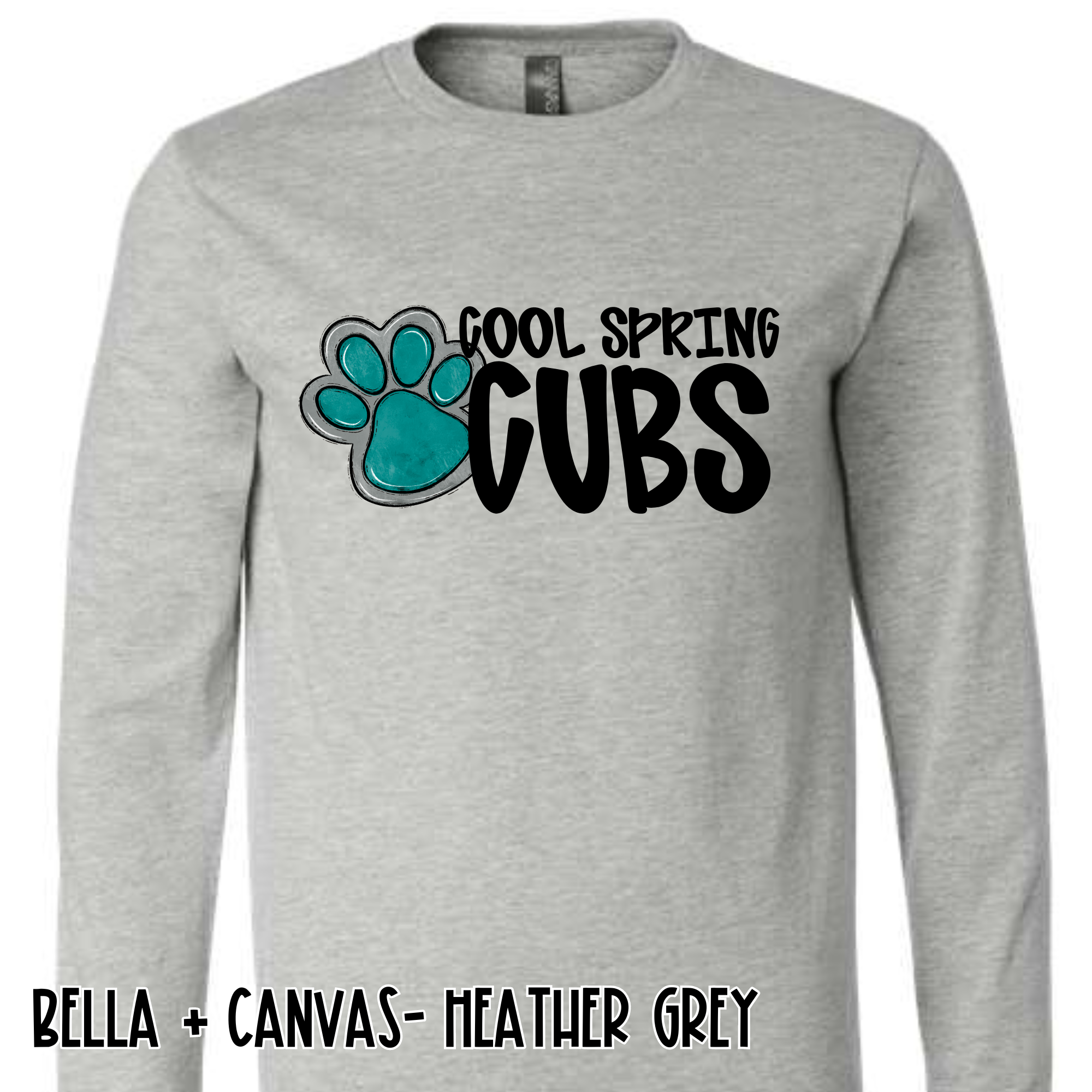 Mascot Cubs- Grey Long Sleeve