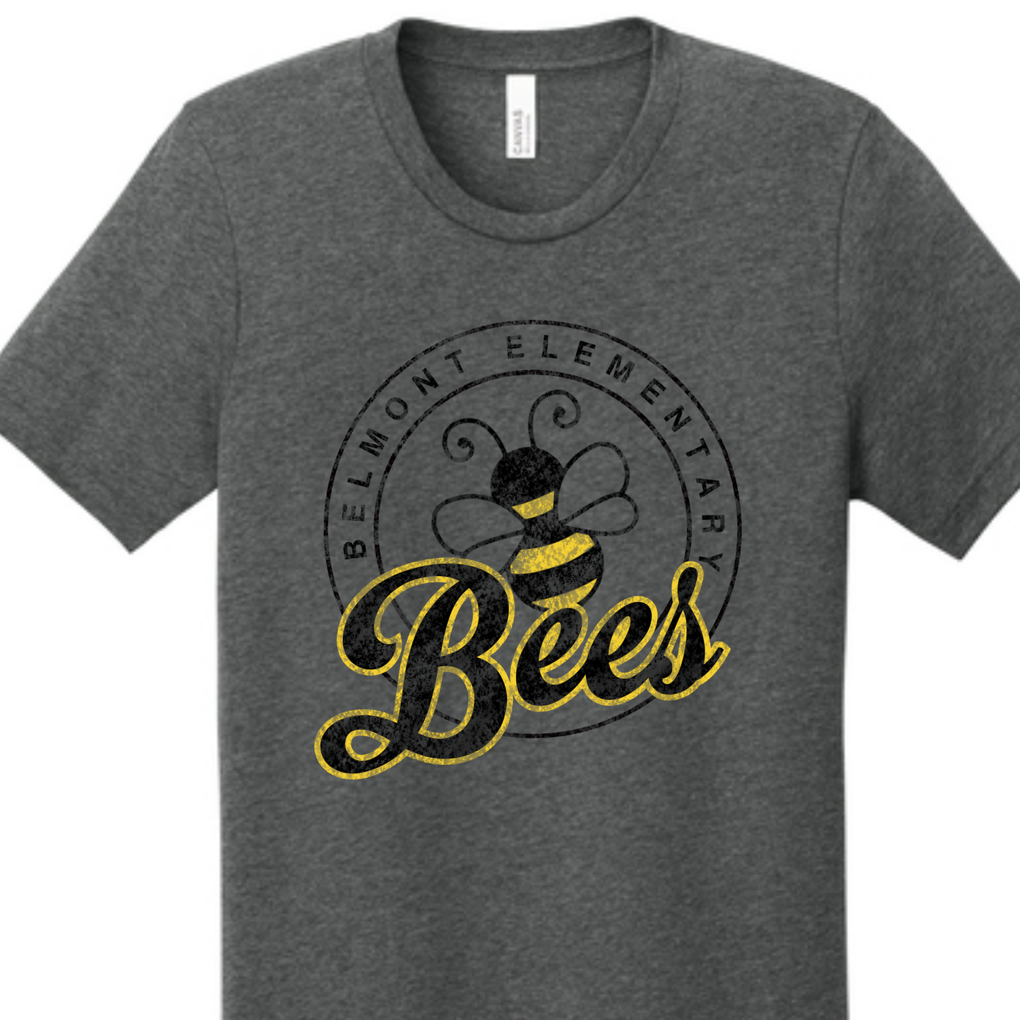 Vintage Bees- Bella + Canvas Deep Heather Short Sleeve