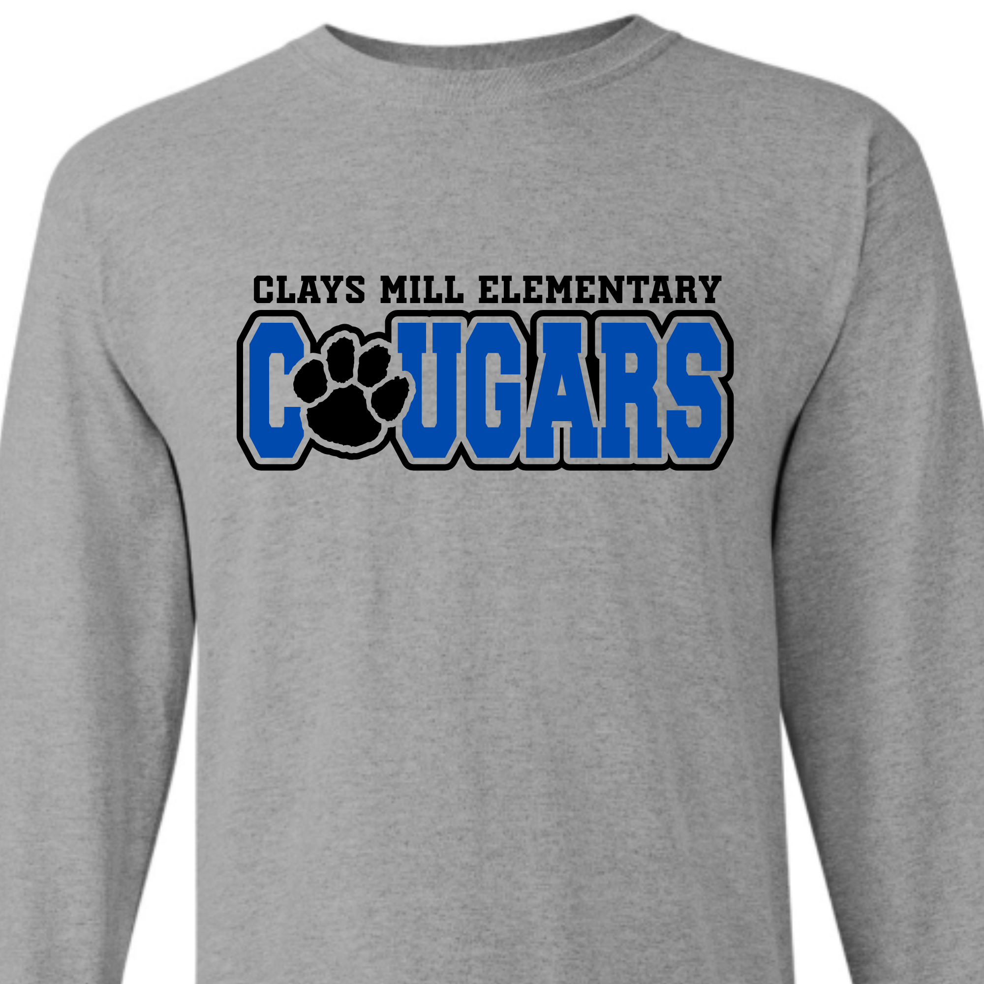 Cougar Paw- Grey LONG SLEEVE