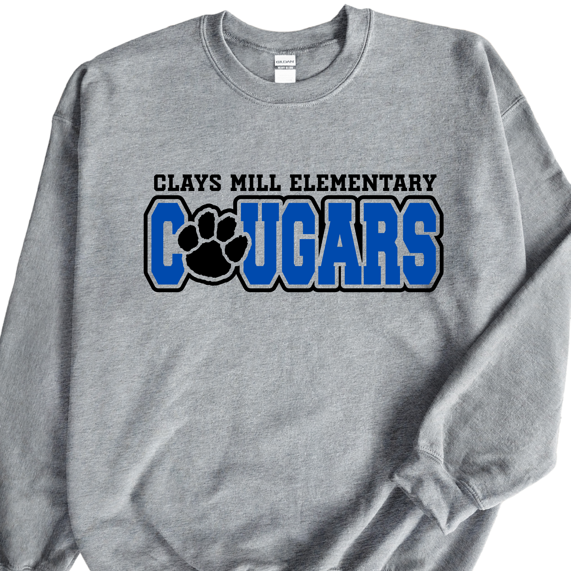 Cougar Paw- Grey SWEATSHIRT