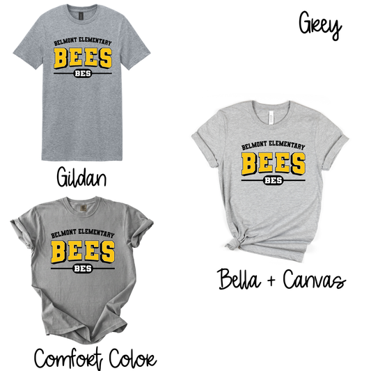 Varsity Bees- Heather Grey