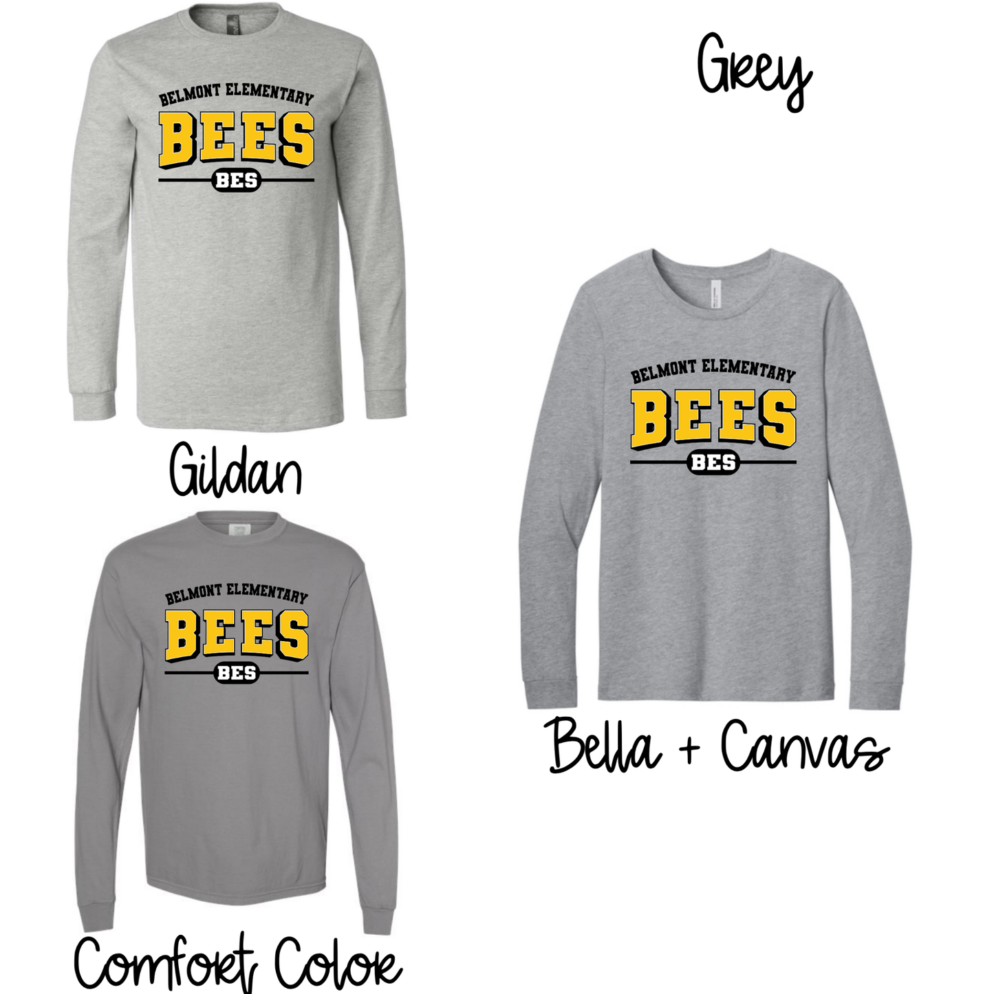 Varsity Bees- Heather Grey