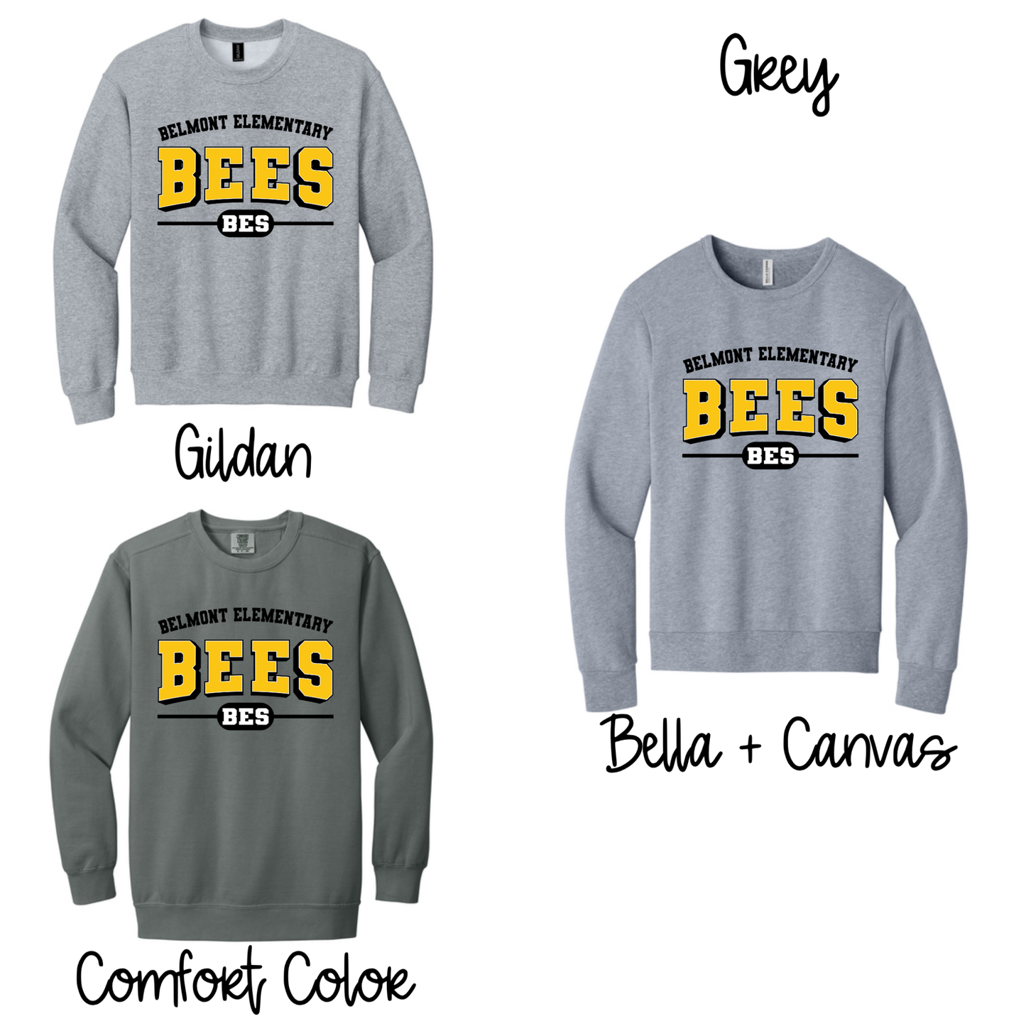 Varsity Bees- Heather Grey