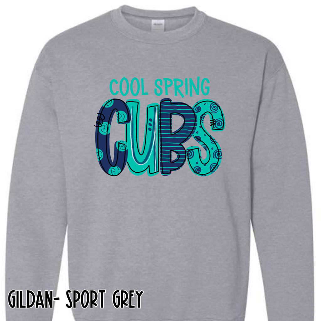 Fun Color Cubs- Grey Sweatshirt