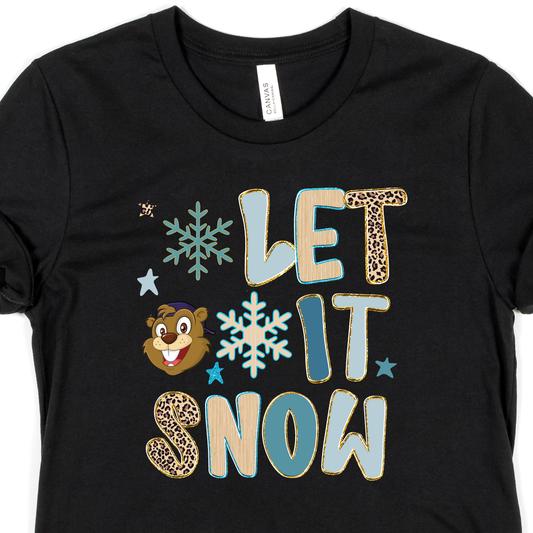 BES Let it Snow- Black SHORT SLEEVE