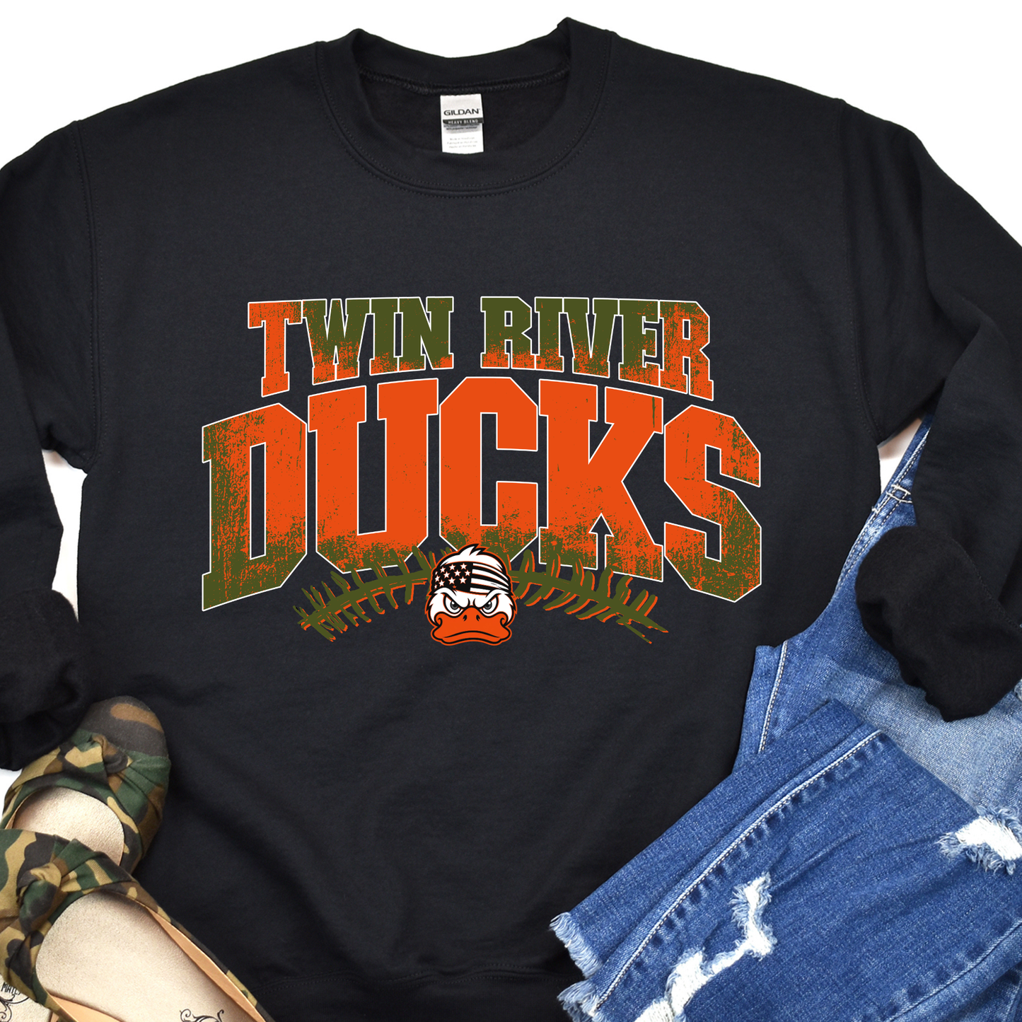 Two Tone TR Ducks Black Sweatshirt