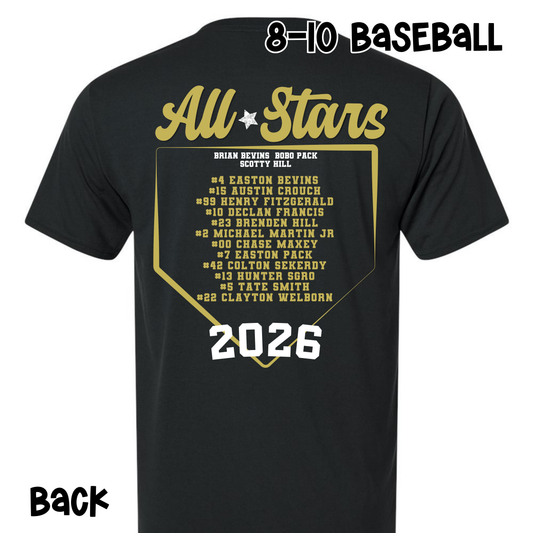 8-10 BASEBALL- All Stars Plate