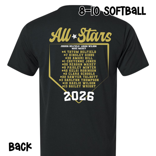 8-10 SOFTBALL - All Stars Plate