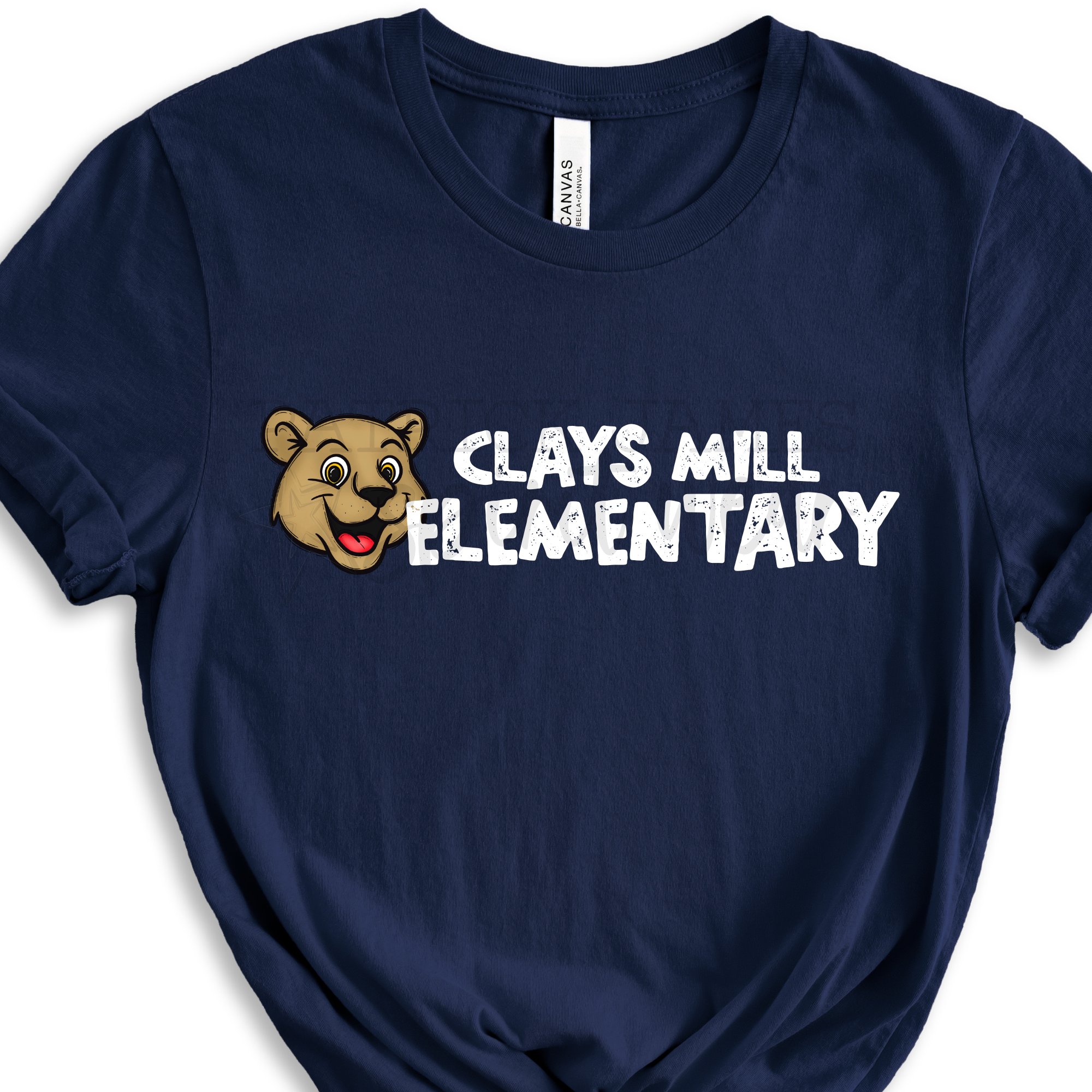 Simple Cougars Mascot Navy - SHORT SLEEVE