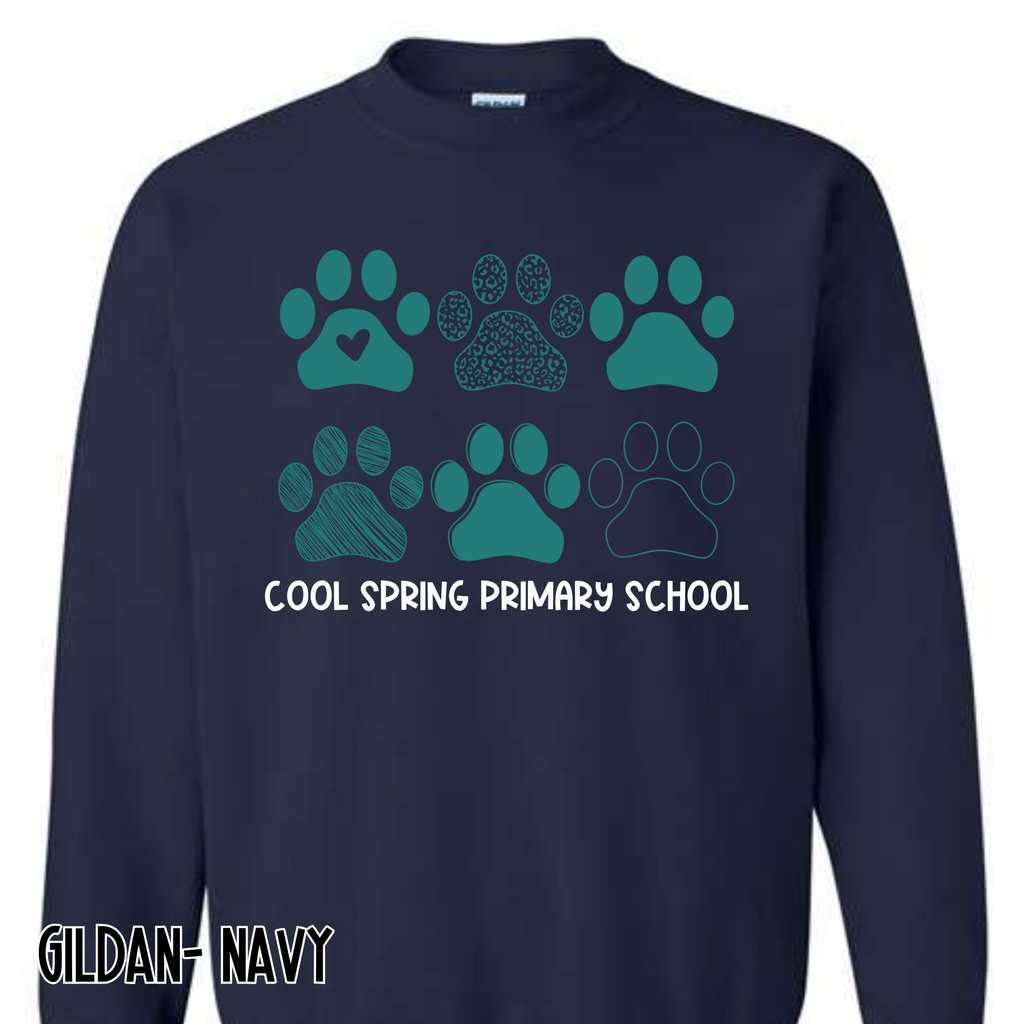 Repeat Paw- CSPS- Navy Sweatshirt