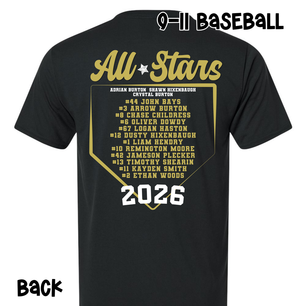 9-11 BASEBALL- All Stars Plate