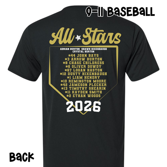 9-11 BASEBALL- All Stars Plate