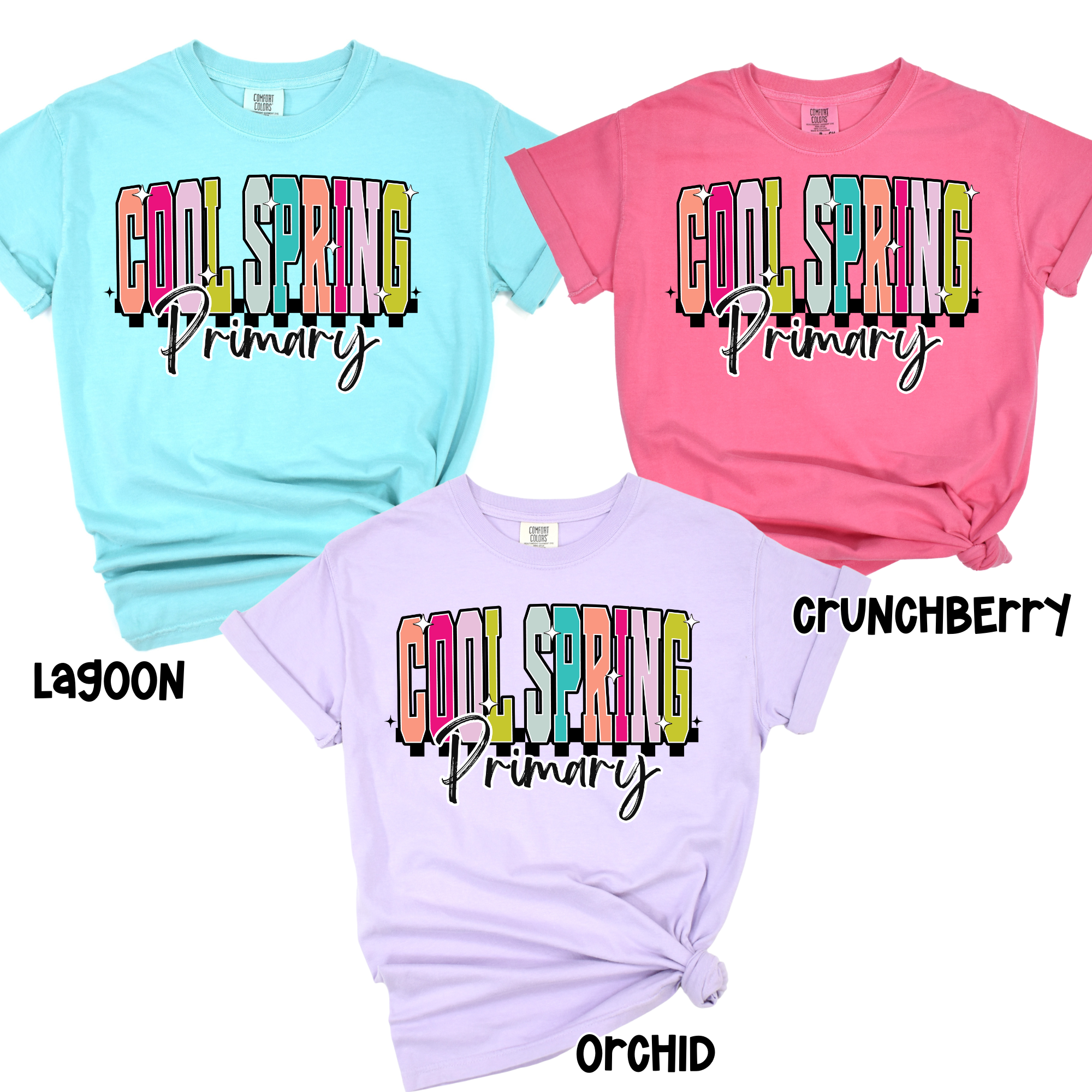 Colorful Cool Spring Comfort Color Short Sleeve