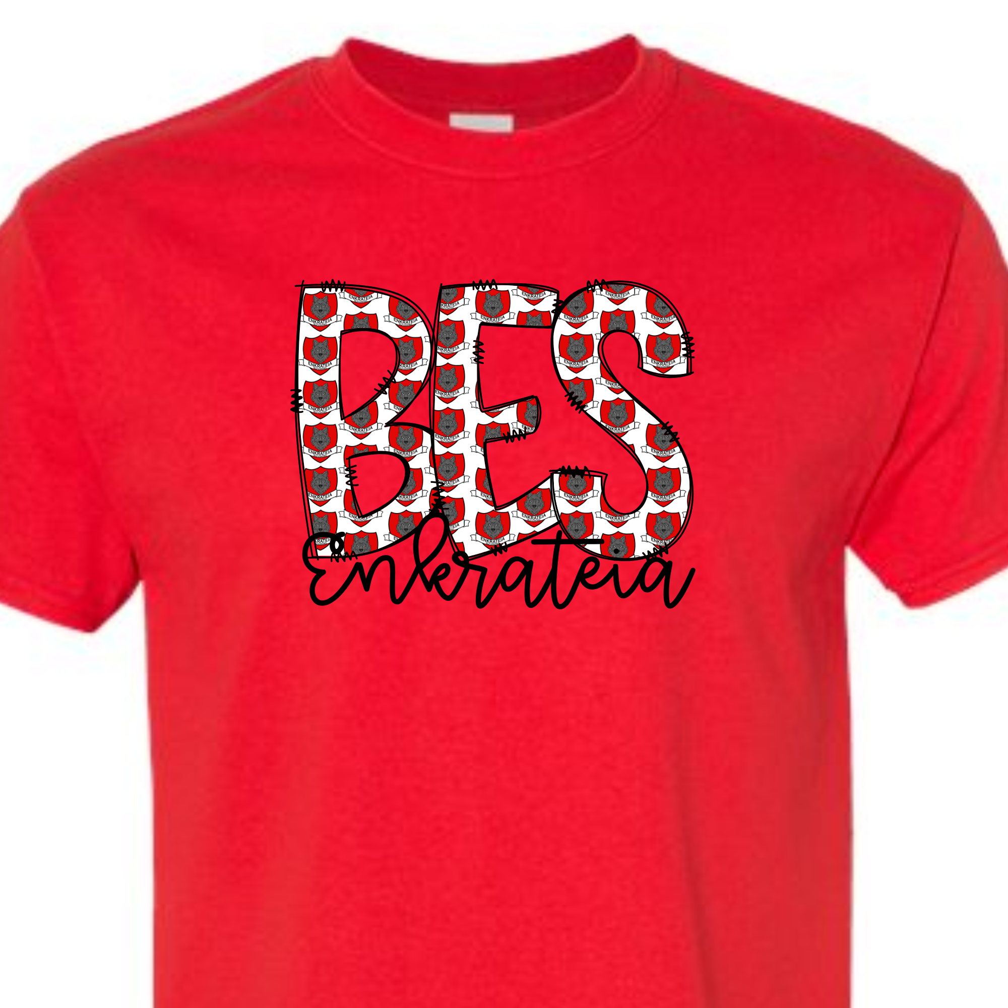 BES Enkrateia House Logo - Red SHORT SLEEVE