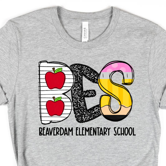 BES School House Alpha - Grey SHORT SLEEVE