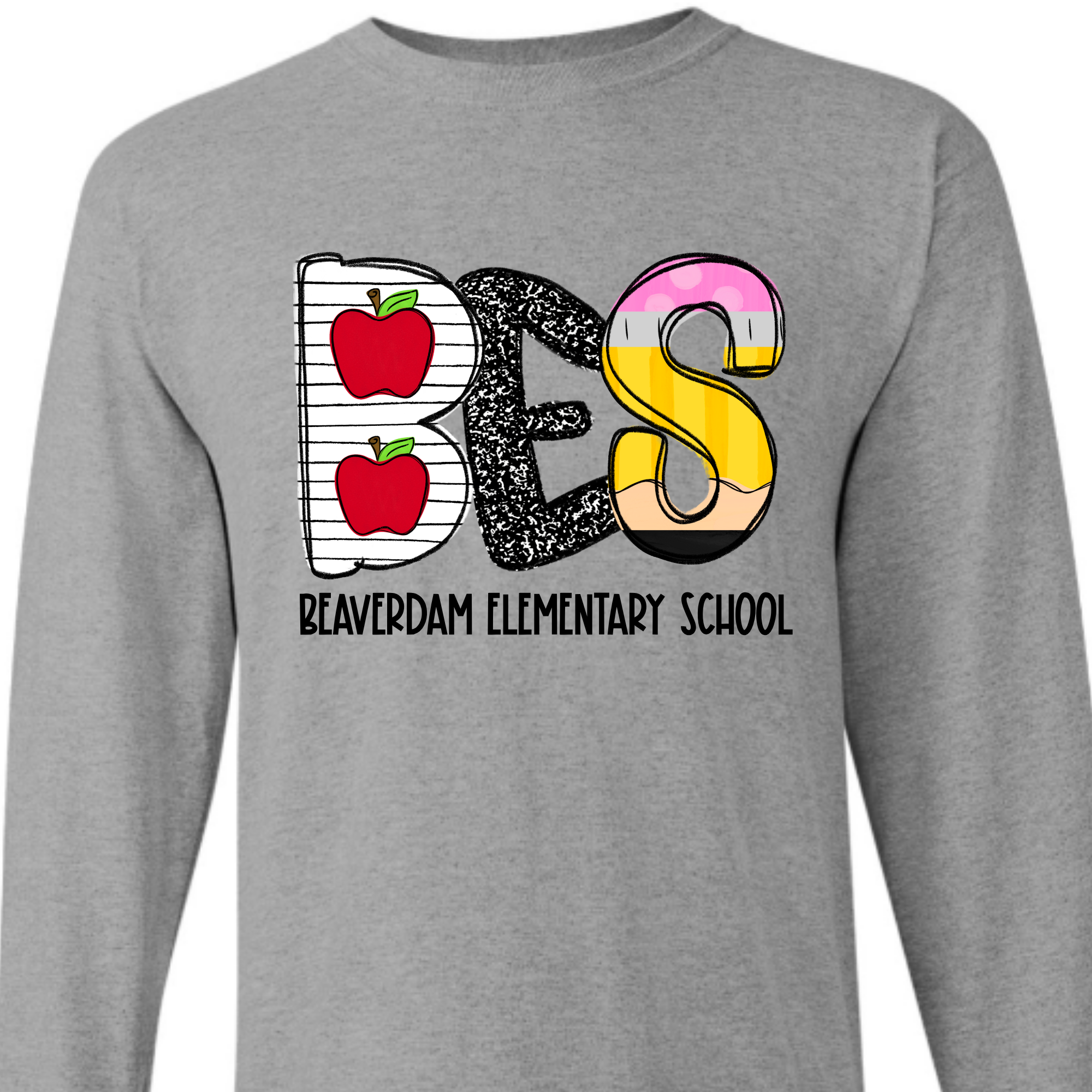 BES School House Alpha - Grey LONG SLEEVE