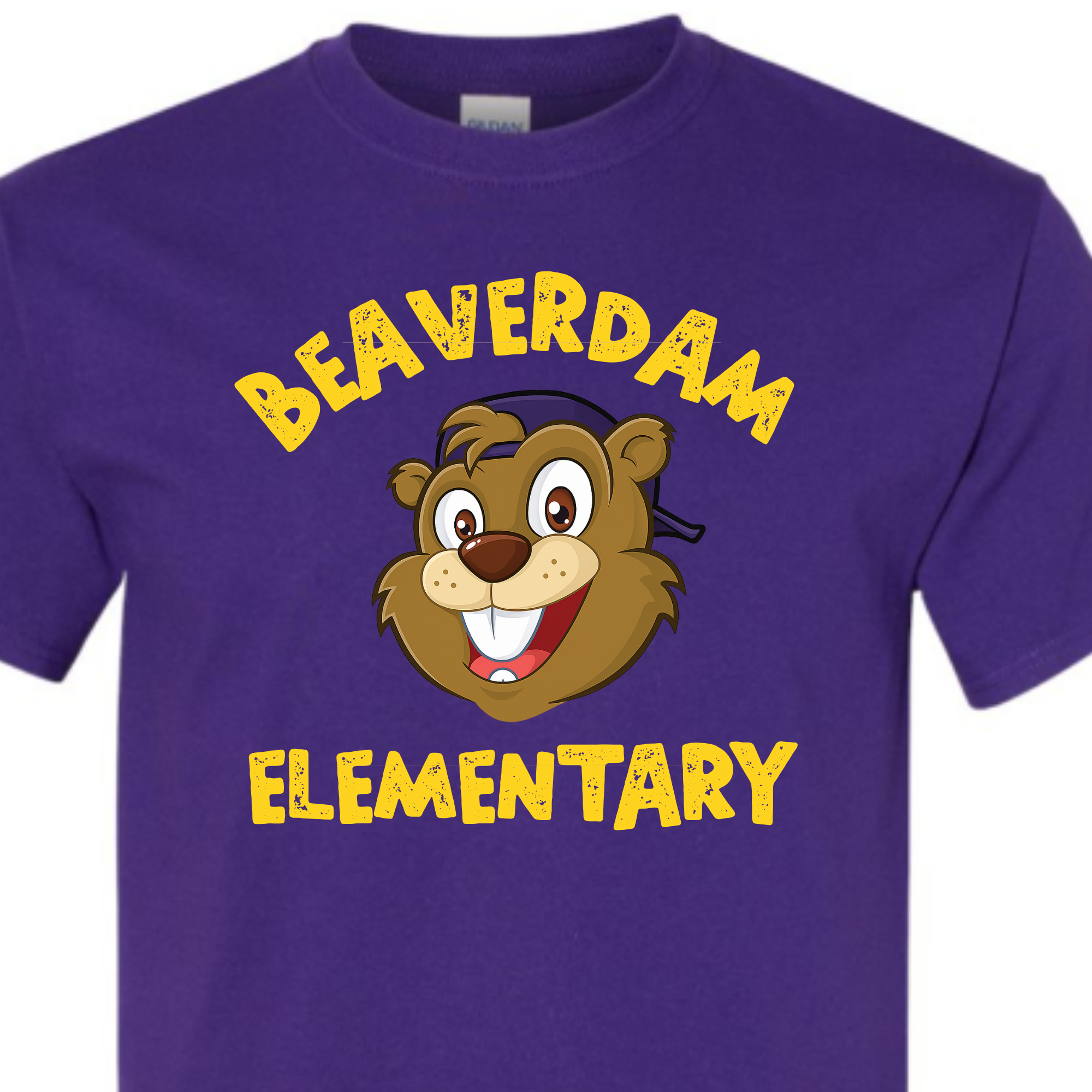 Beaverdam Elementary Mascot - Purple SHORT SLEEVE