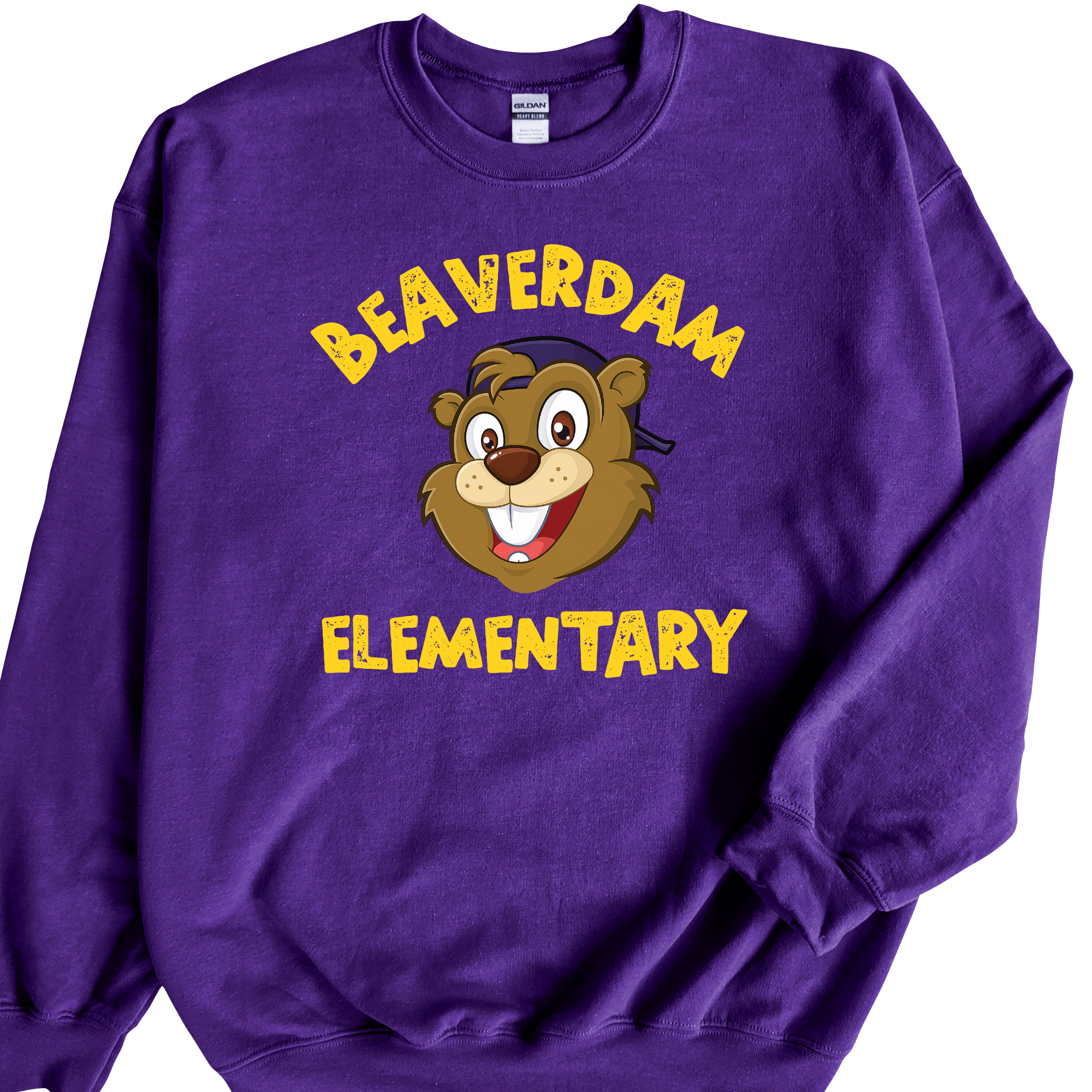 Beaverdam Elementary Mascot - Purple SWEATSHIRT