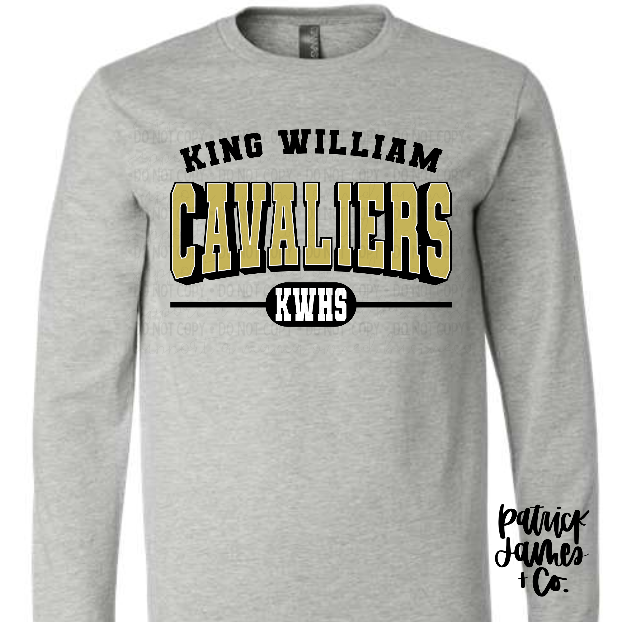 Varsity Cavaliers- Grey LONG SLEEVE