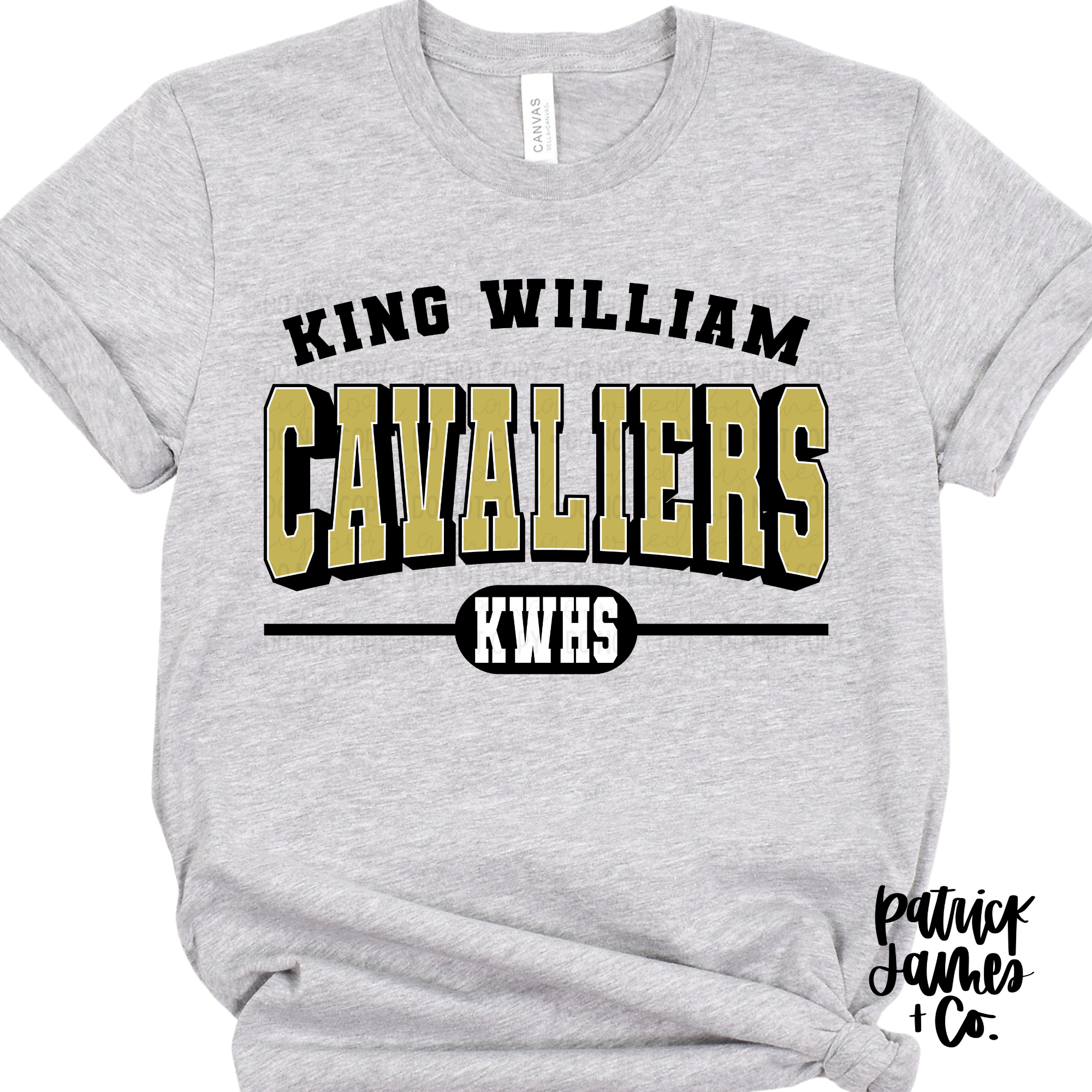 Varsity Cavaliers Grey SHORT SLEEVE