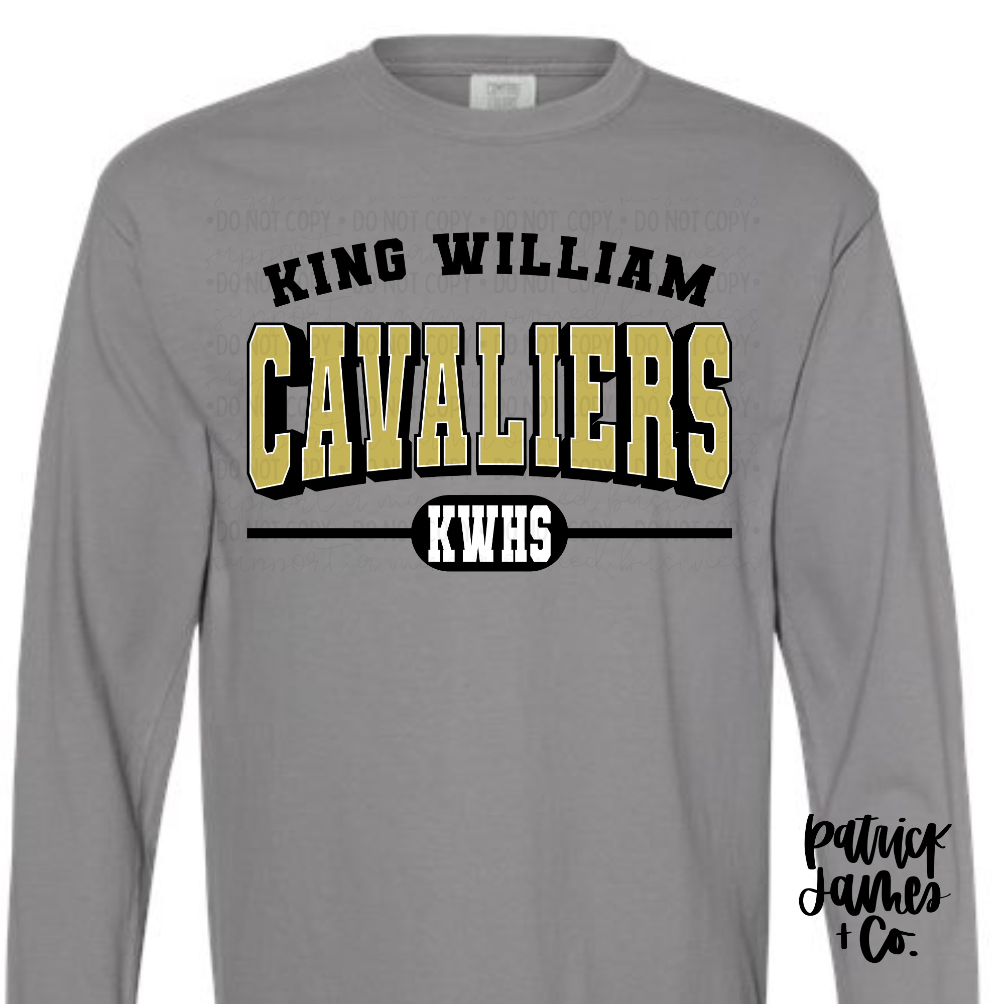 Varsity Cavaliers- Grey LONG SLEEVE