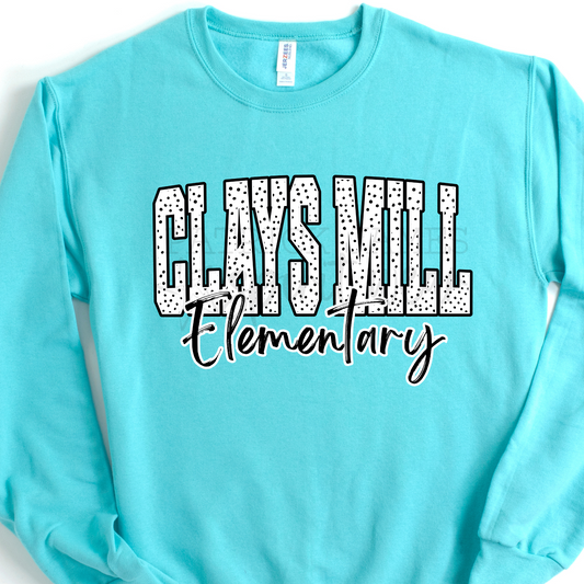Varsity Dot Clays Mill Elementary Scuba Blue