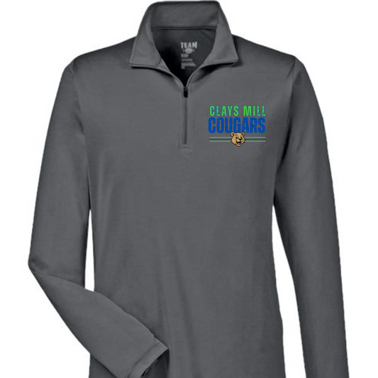 Vintage Cougars Grey Men's Zone Performance Quarter-Zip Pullover