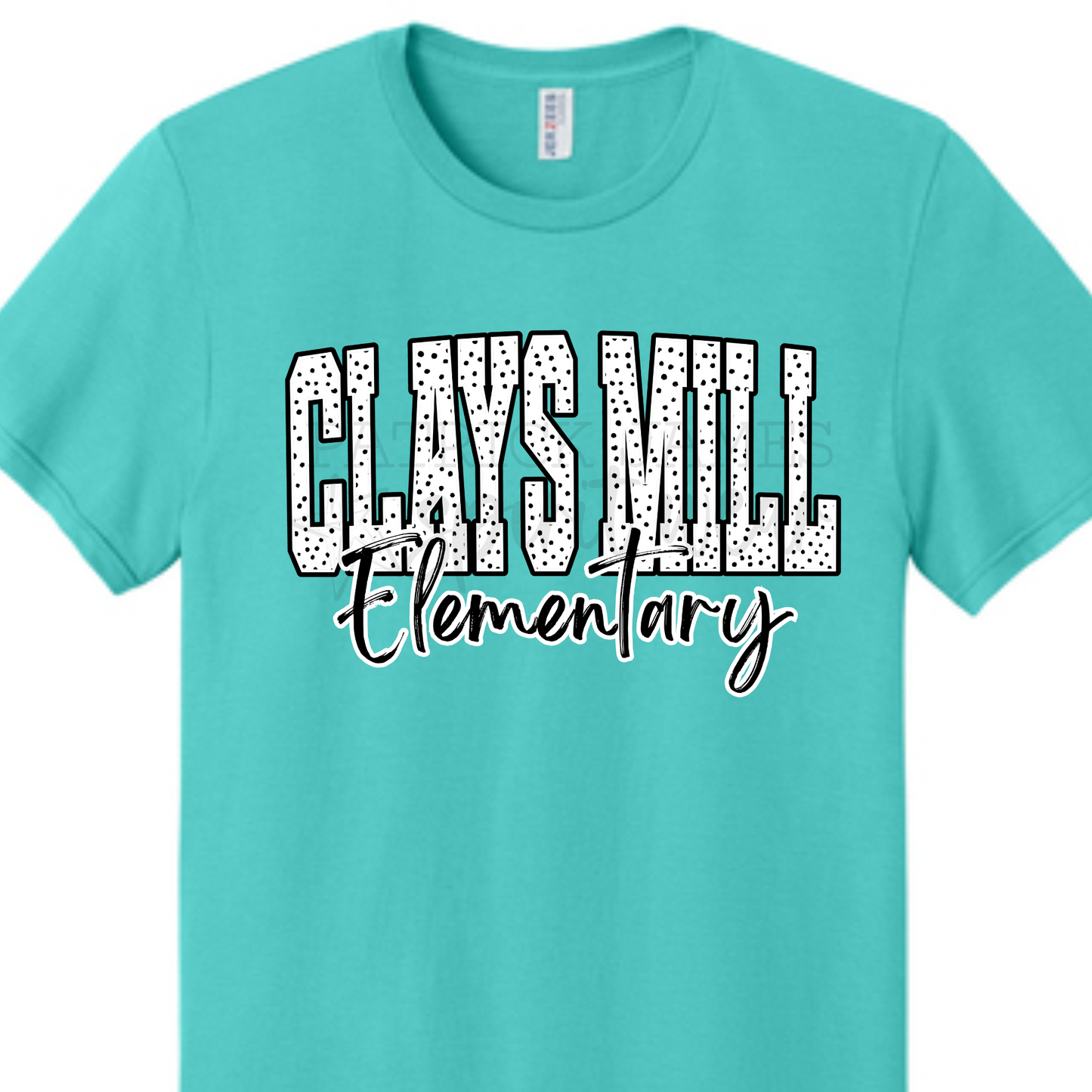Varsity Dot Clays Mill Elementary Scuba Blue