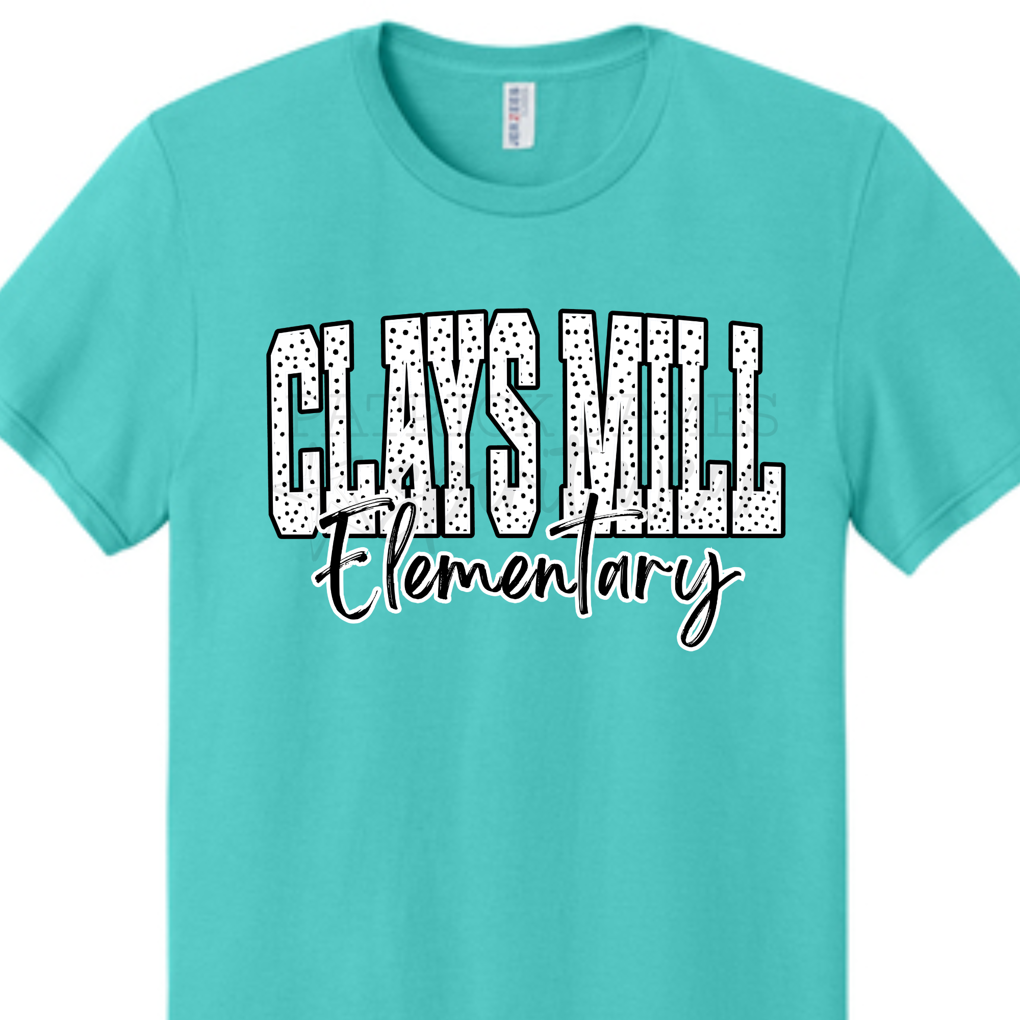 Varsity Dot Clays Mill Elementary Scuba Blue