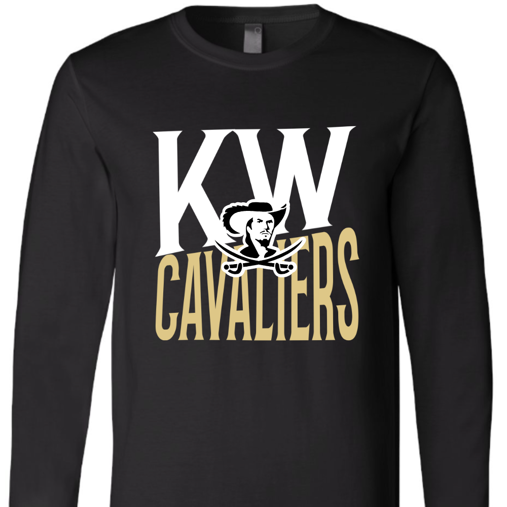 Slanted KW- Black LONG SLEEVE