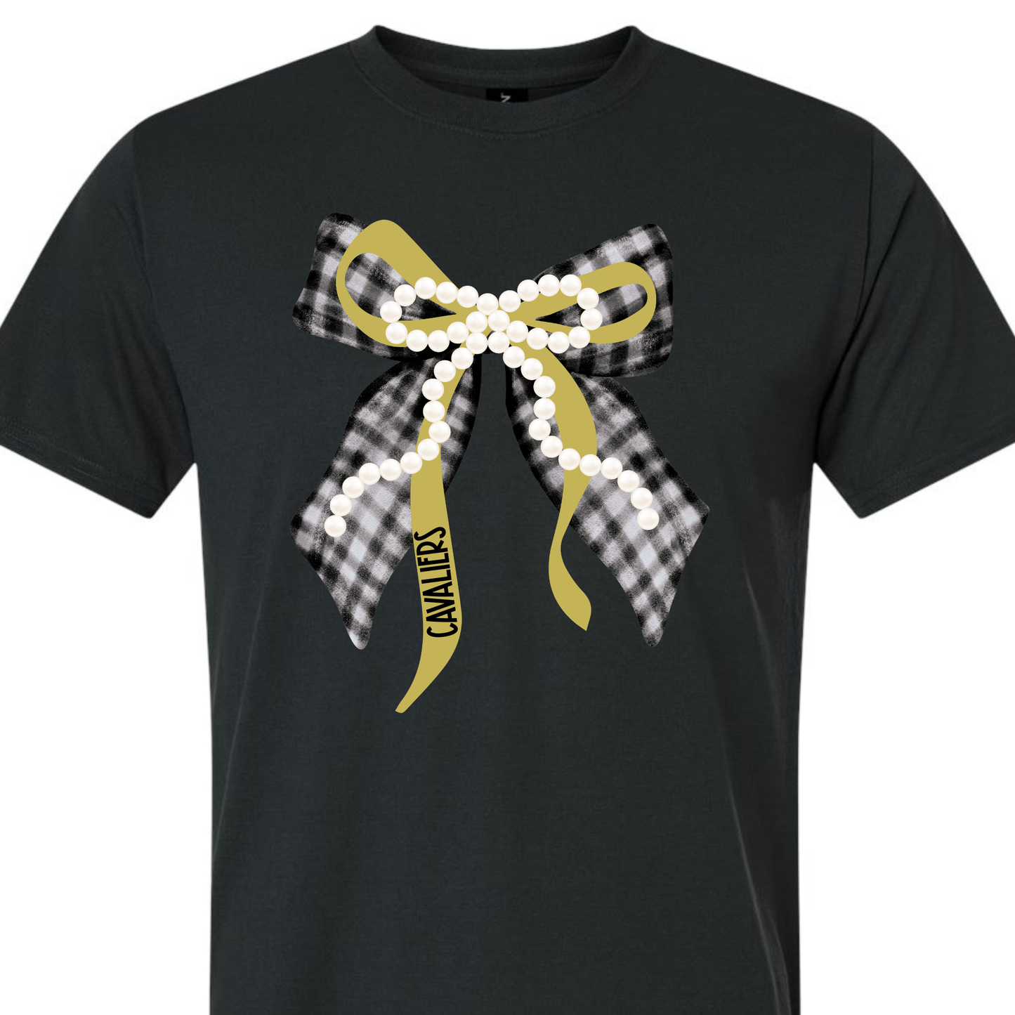 Cavaliers Bow- Black SHORT SLEEVE