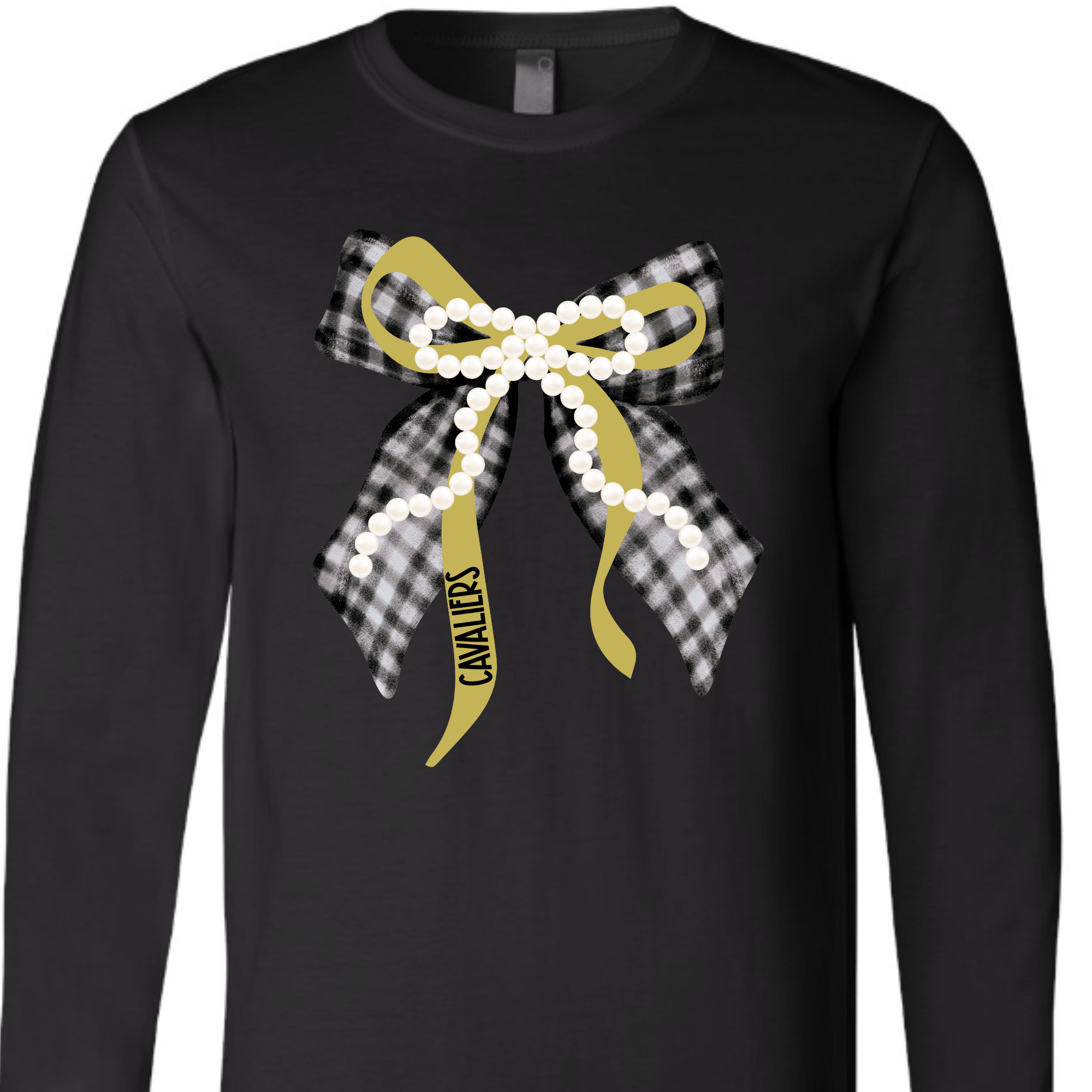 Cavaliers Bow- Black LONG SLEEVE