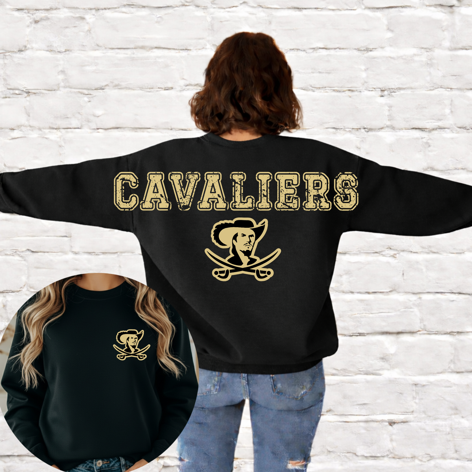Distressed Cavaliers- SWEATSHIRT
