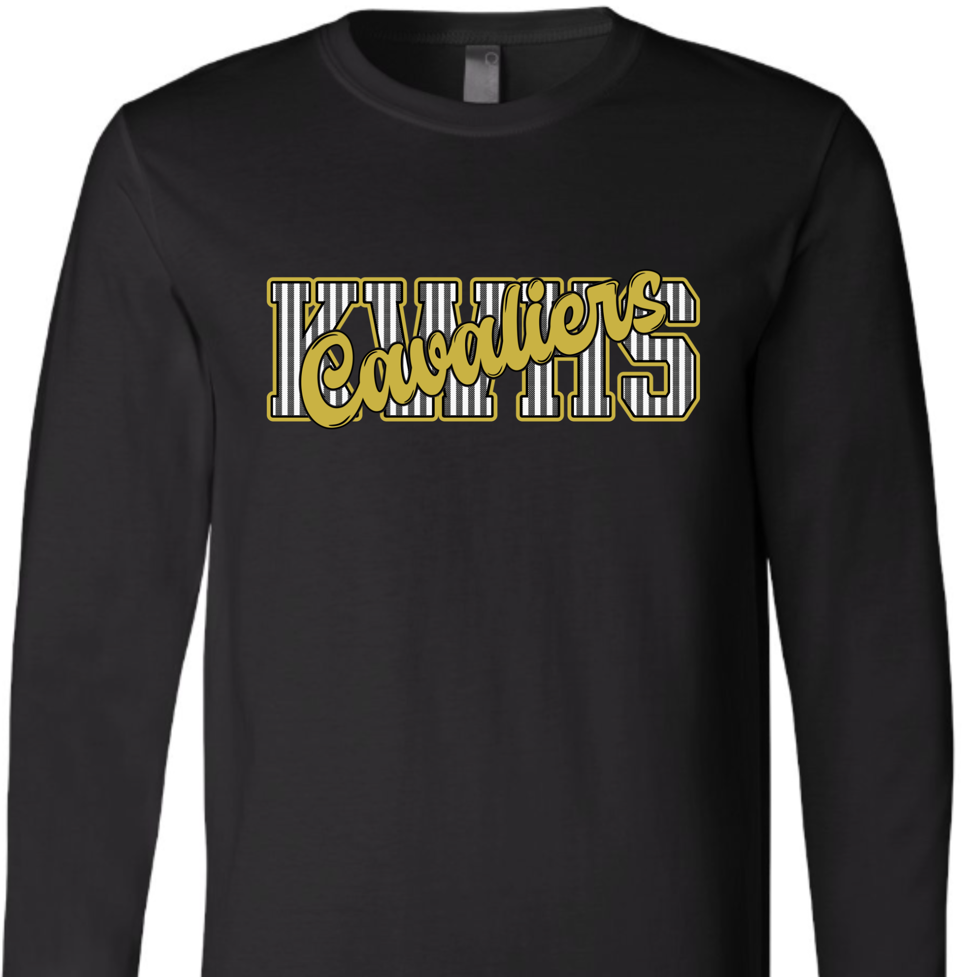 Seersucker Cavaliers- Black LONG SLEEVE
