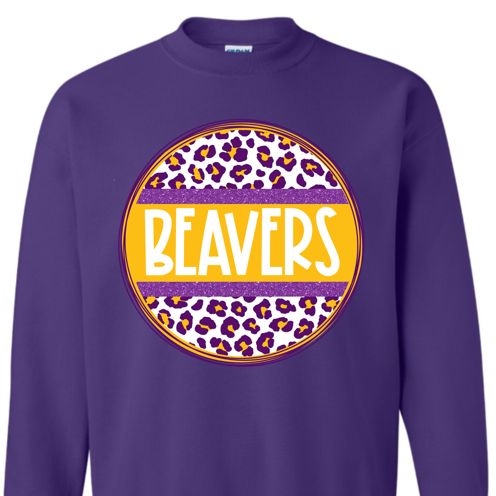 Leopard Circle Beavers - Purple LONG SLEEVE