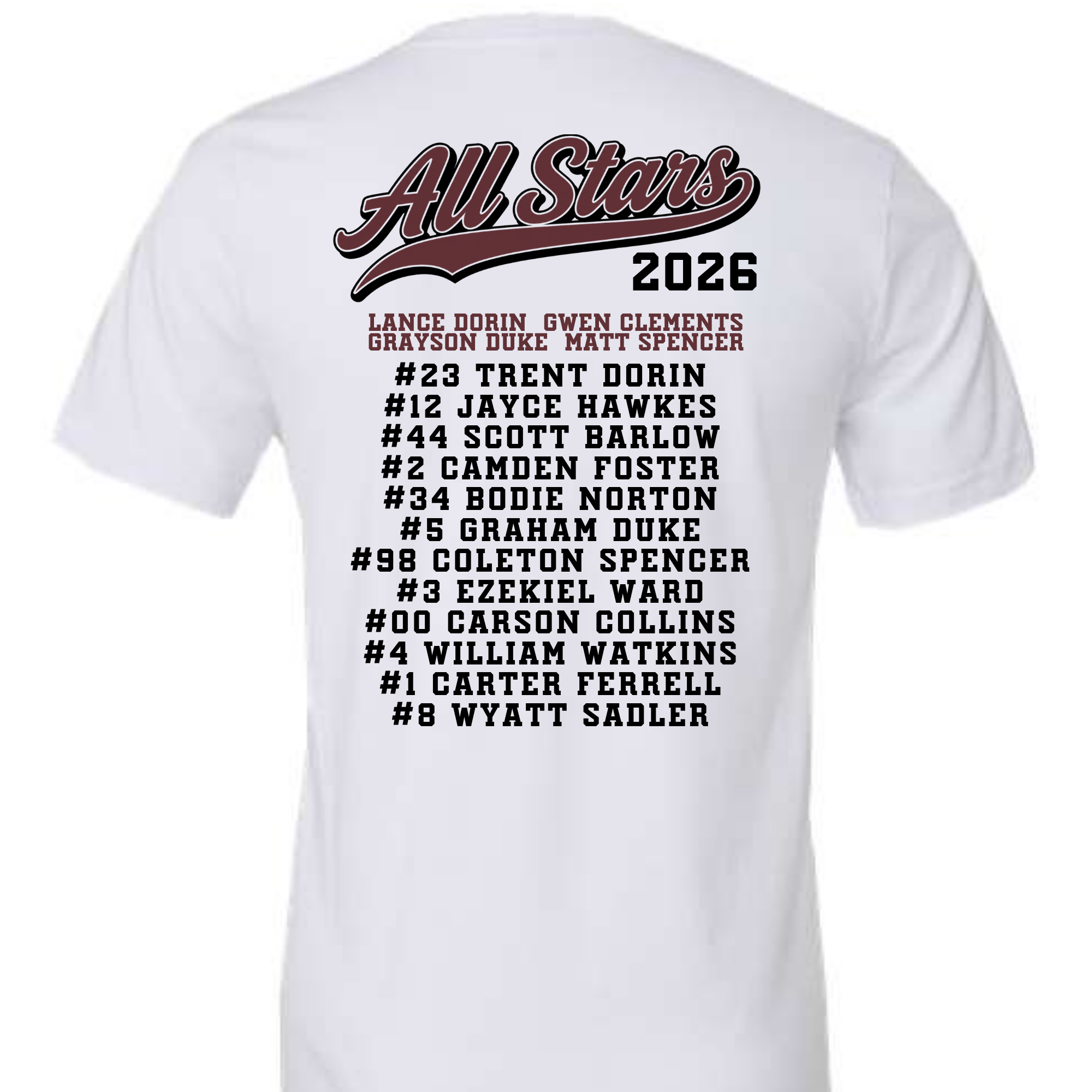 Nottoway Coach Pitch All Stars - WITH TEAM ON BACK